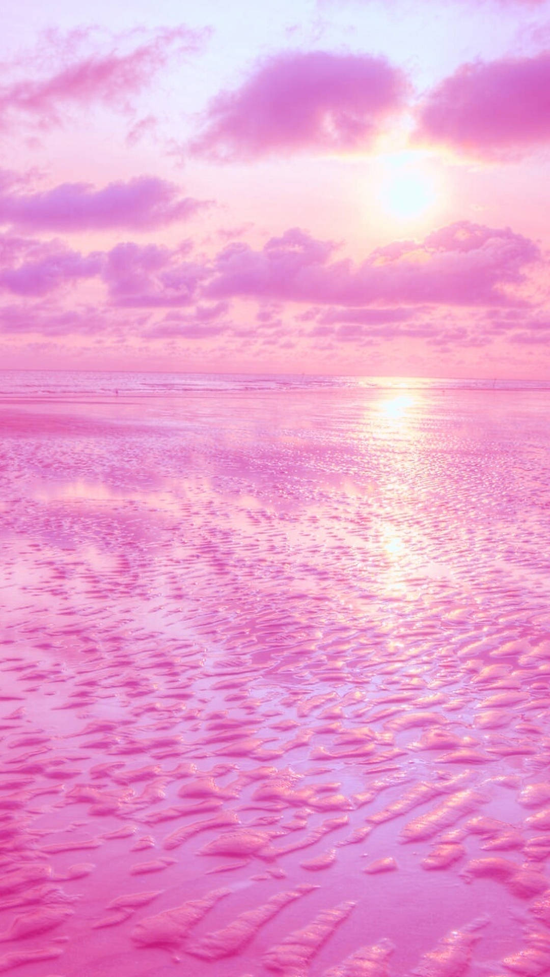 Sweet Pastel Pink Sky Background Background