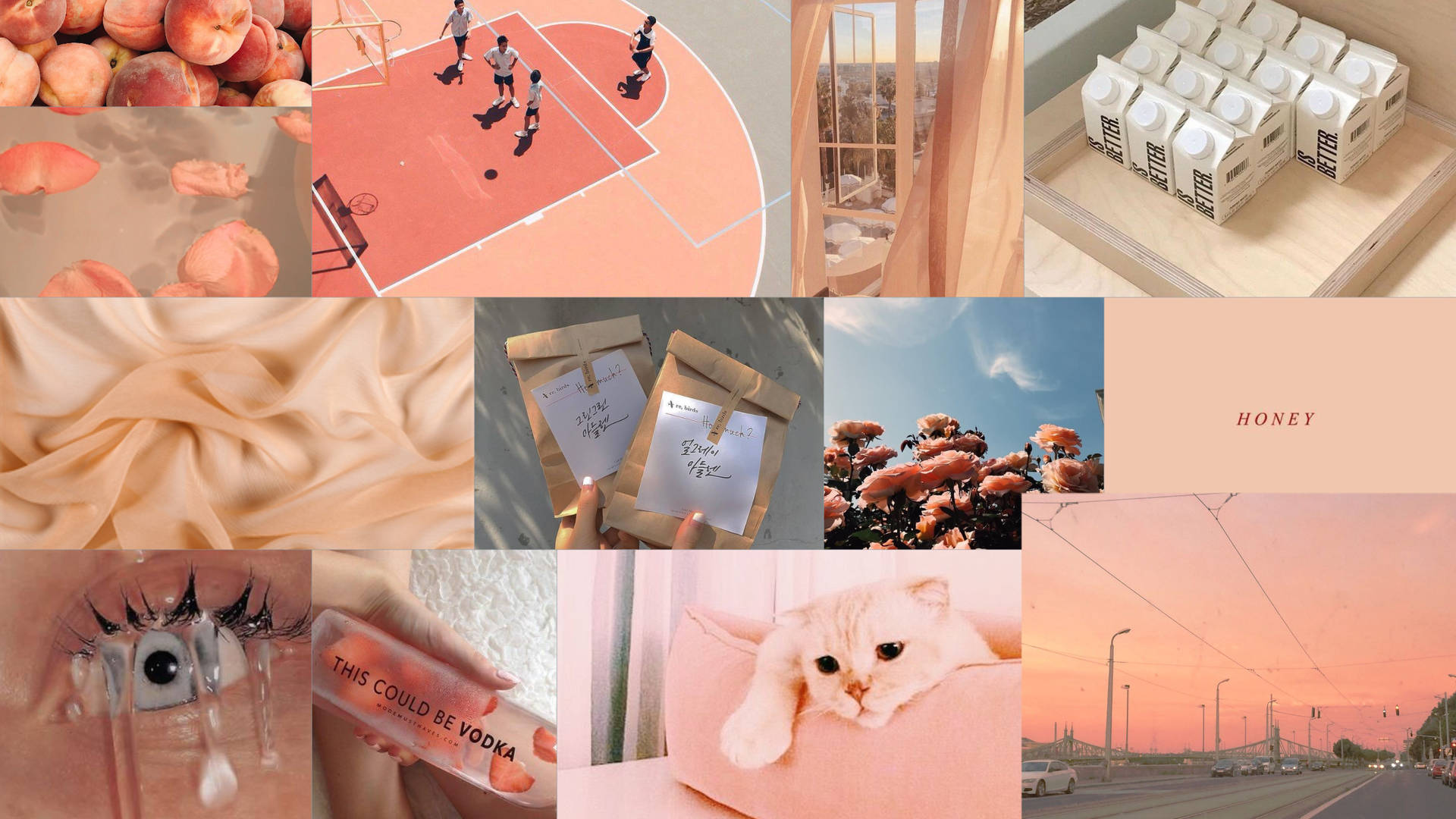 Sweet Peach Aesthetic - The Beauty Of Simplicity Background