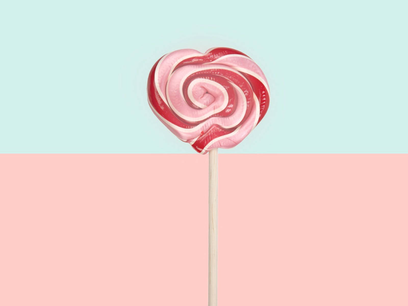 Sweet Pink And Red Lollipop Background