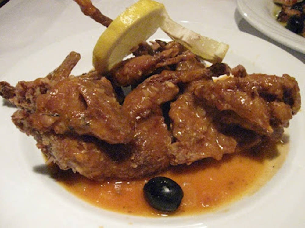 Sweet Quail With Black Olive And Lemon Background