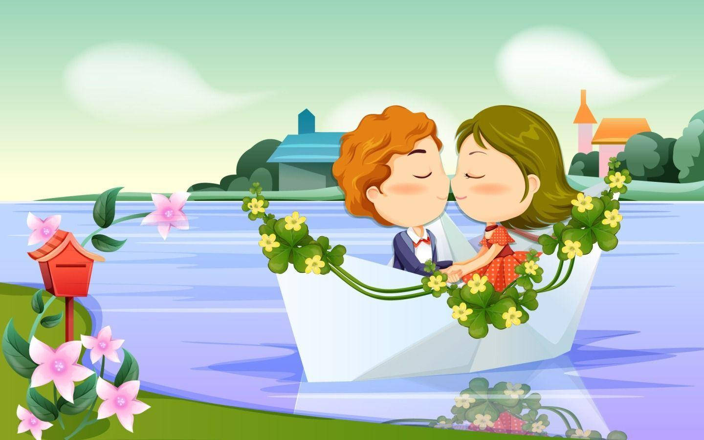 Sweet Romantic Couples On A Boat