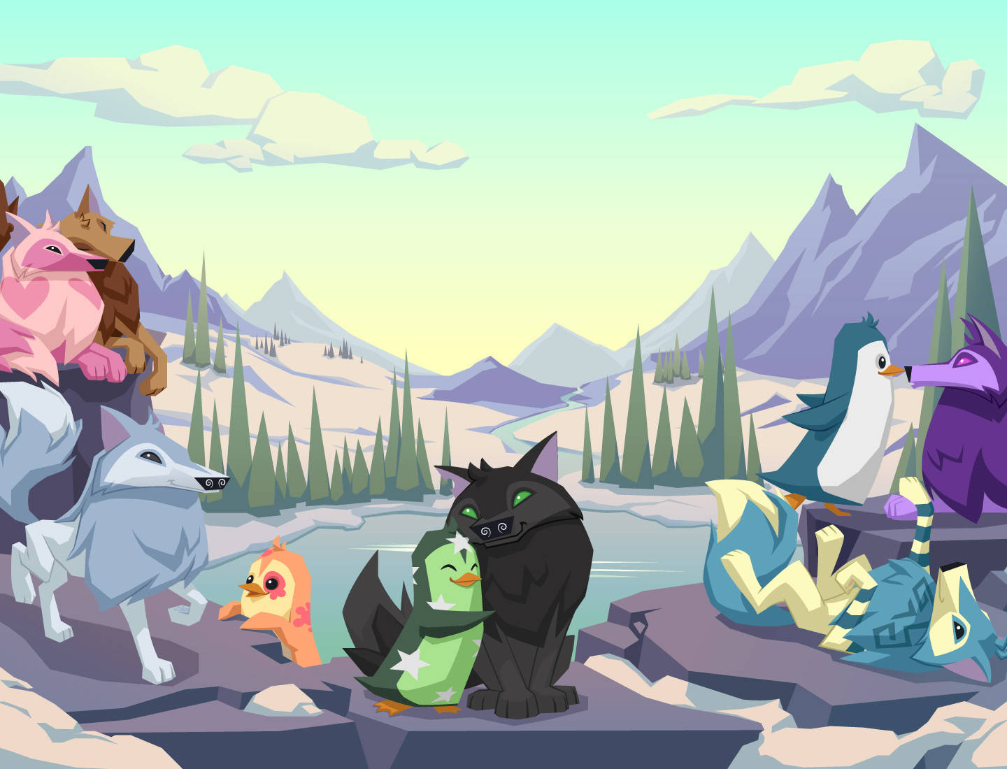 Sweet Vector Image Of Animal Jam Background