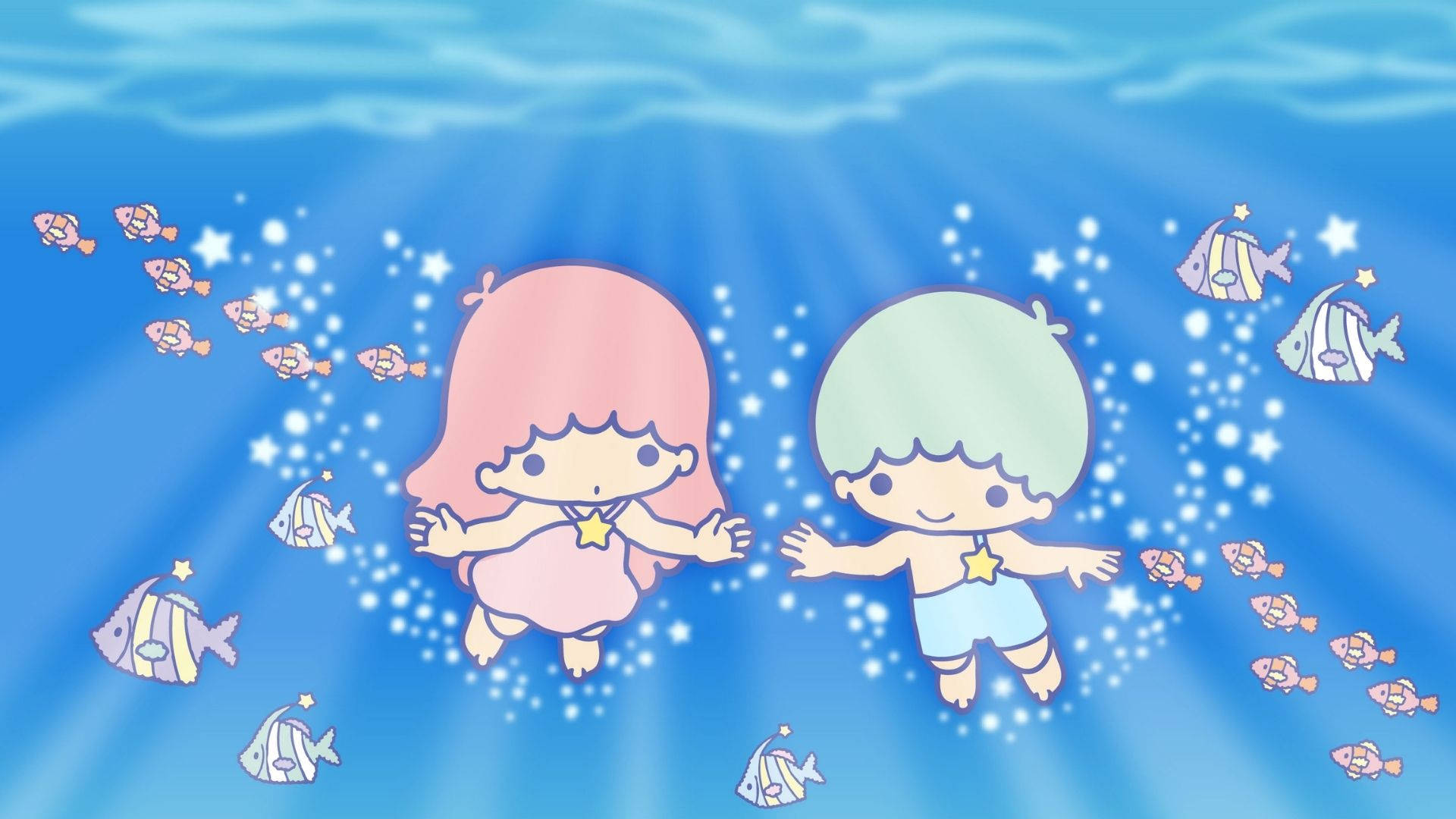 Swimming Little Twin Stars Background