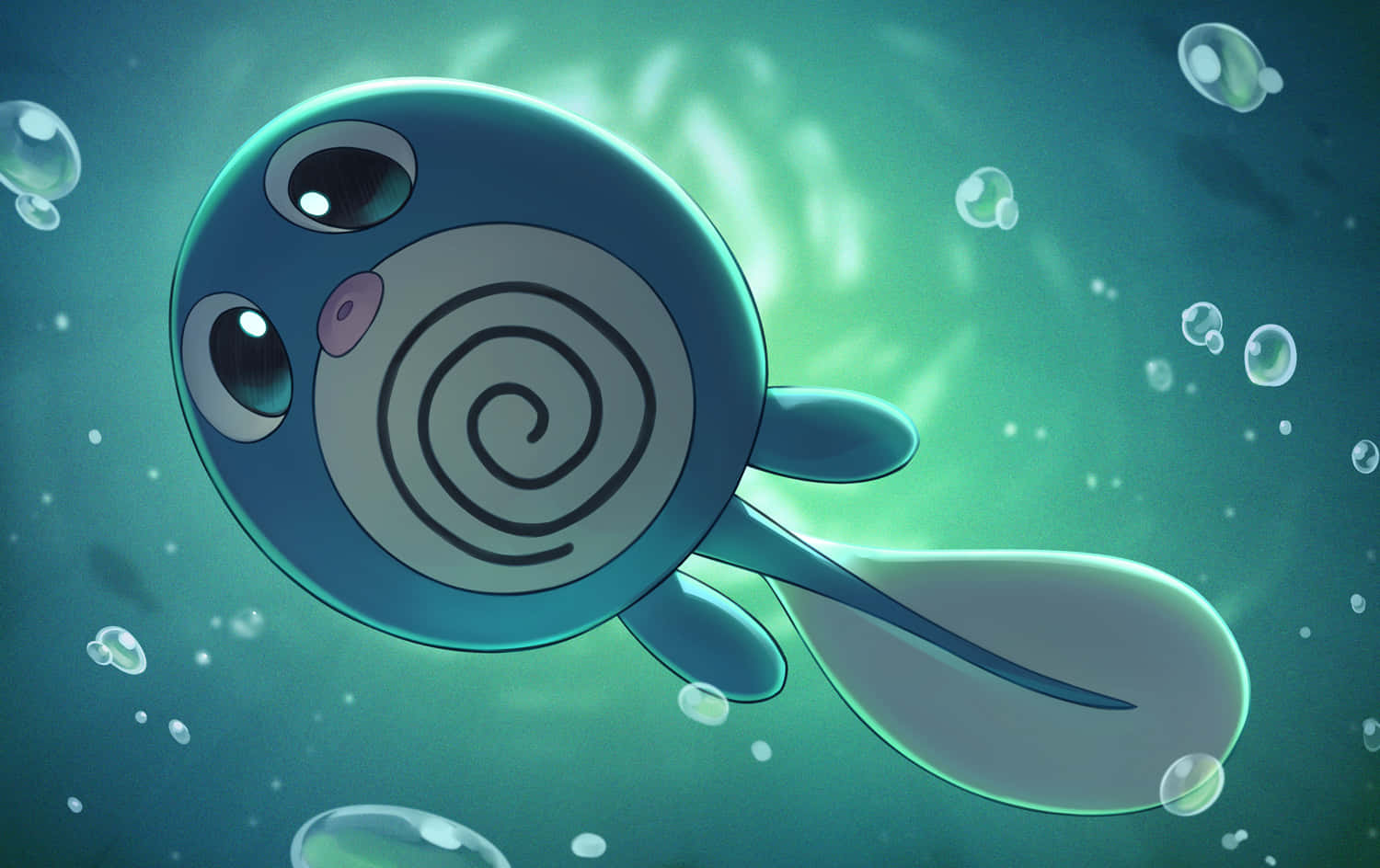 Swimming Poliwag Background
