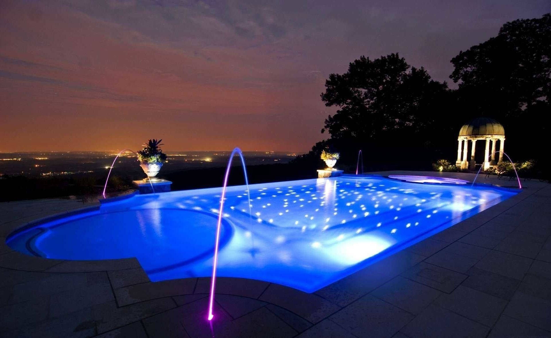 Swimming Pool At Night