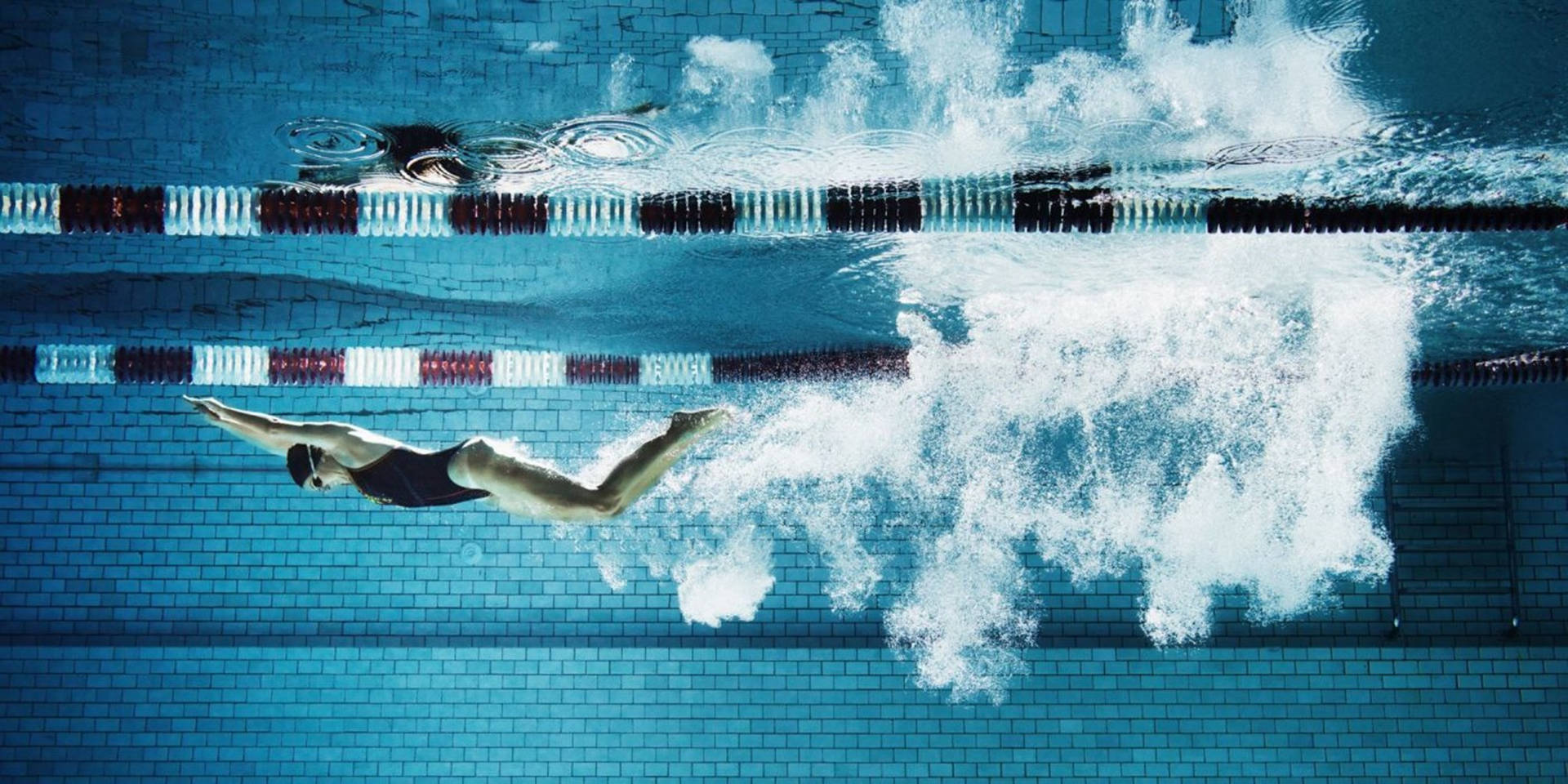 Swimming Pool Swimmer Background