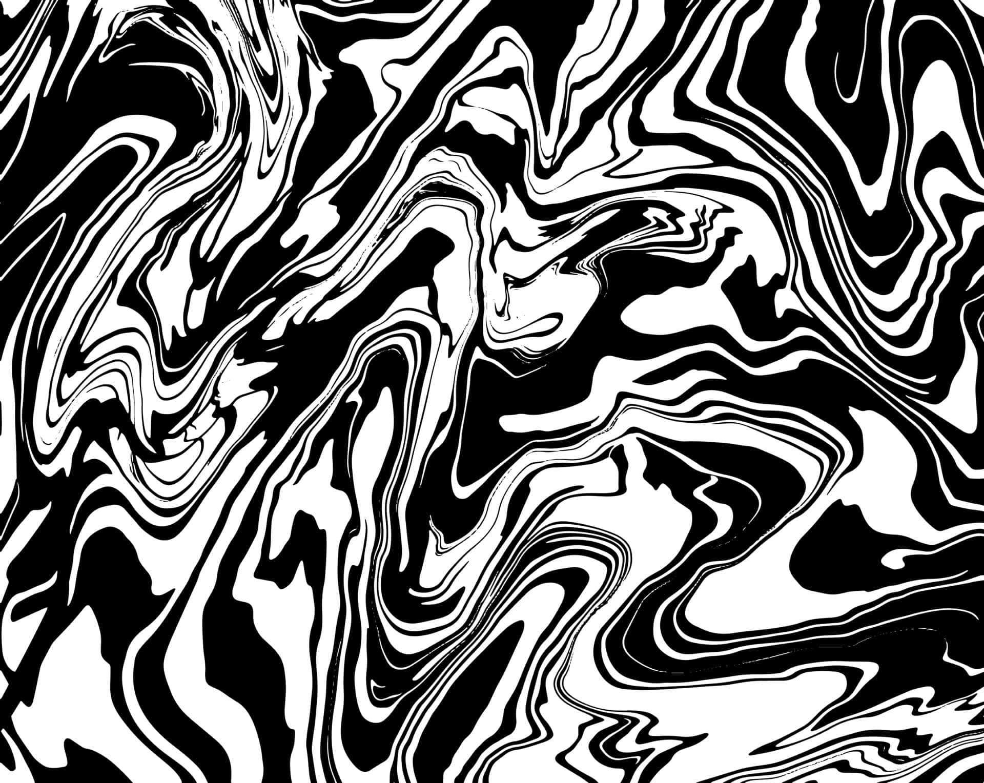 Swirl Black And White Abstract