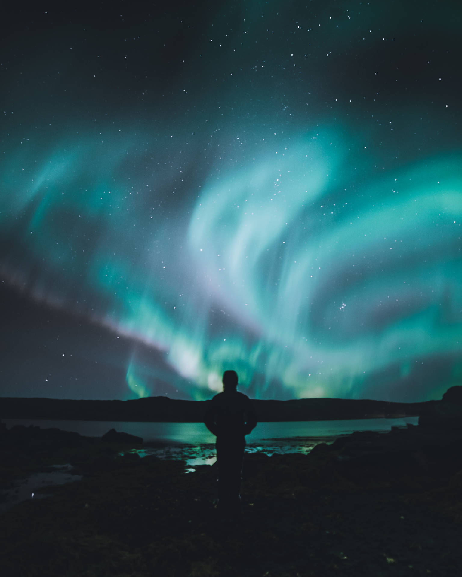 Swirl Of Northern Lights Hd Background