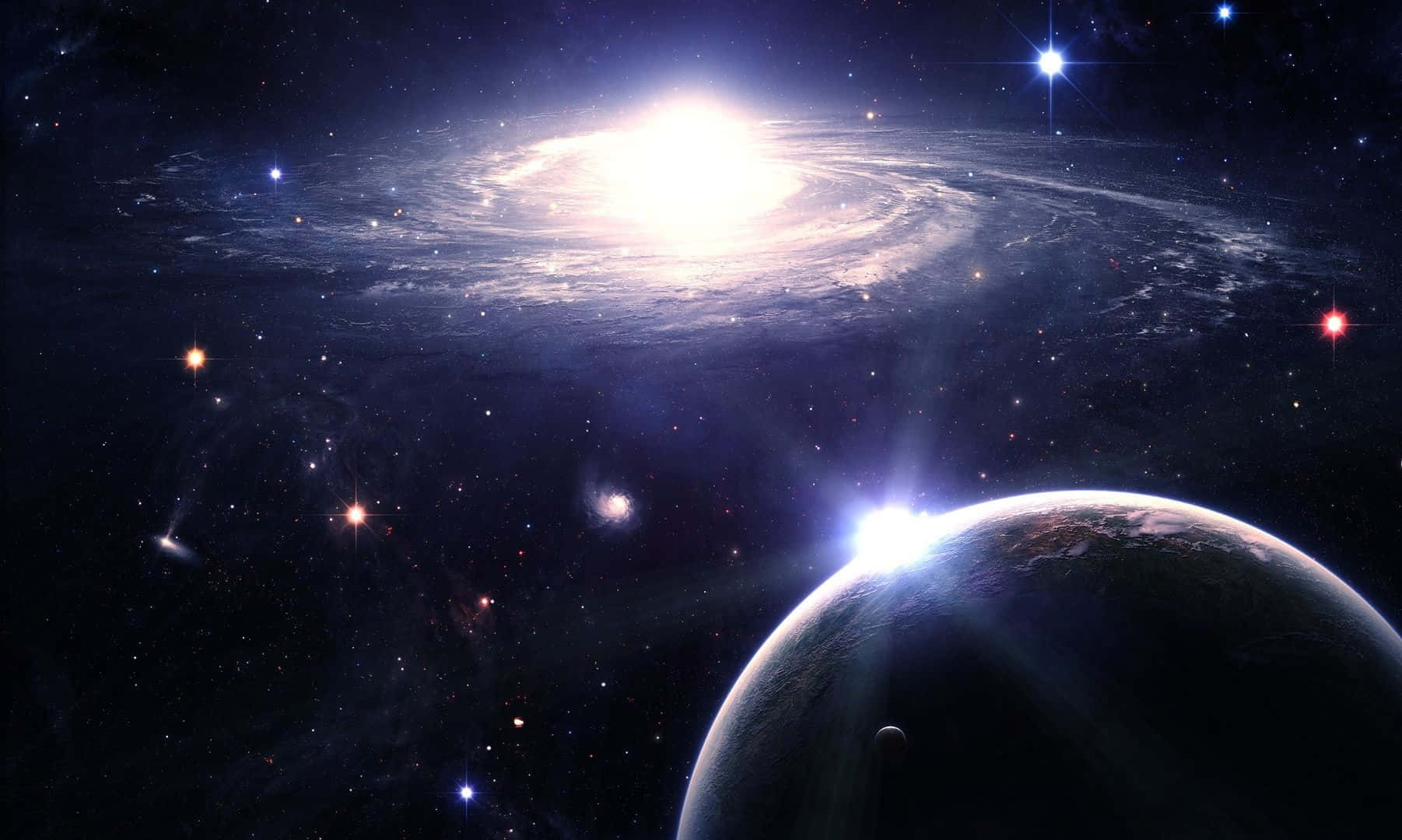 Swirling Space Galaxy Background