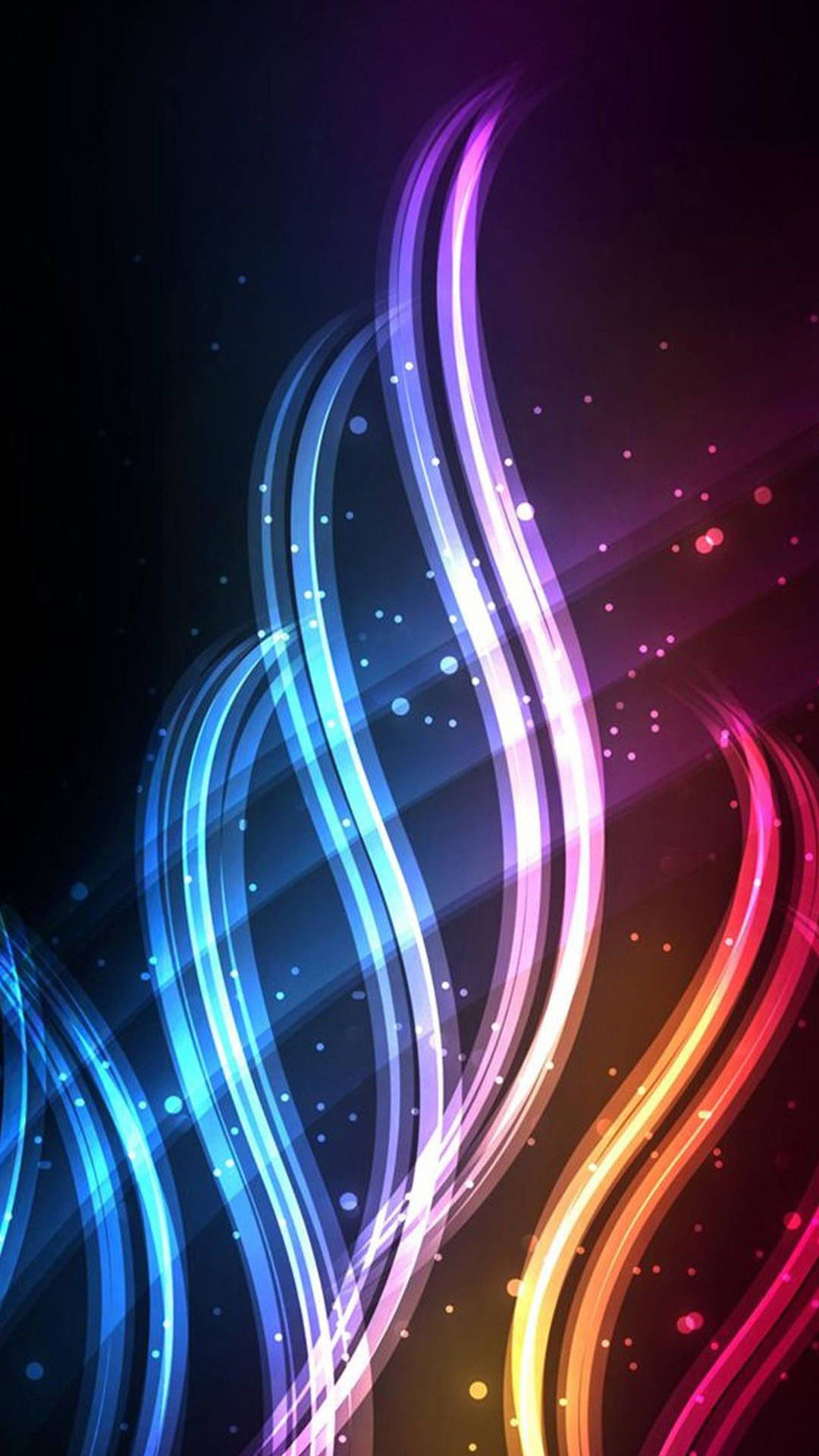 Swirls Neon Phone Background