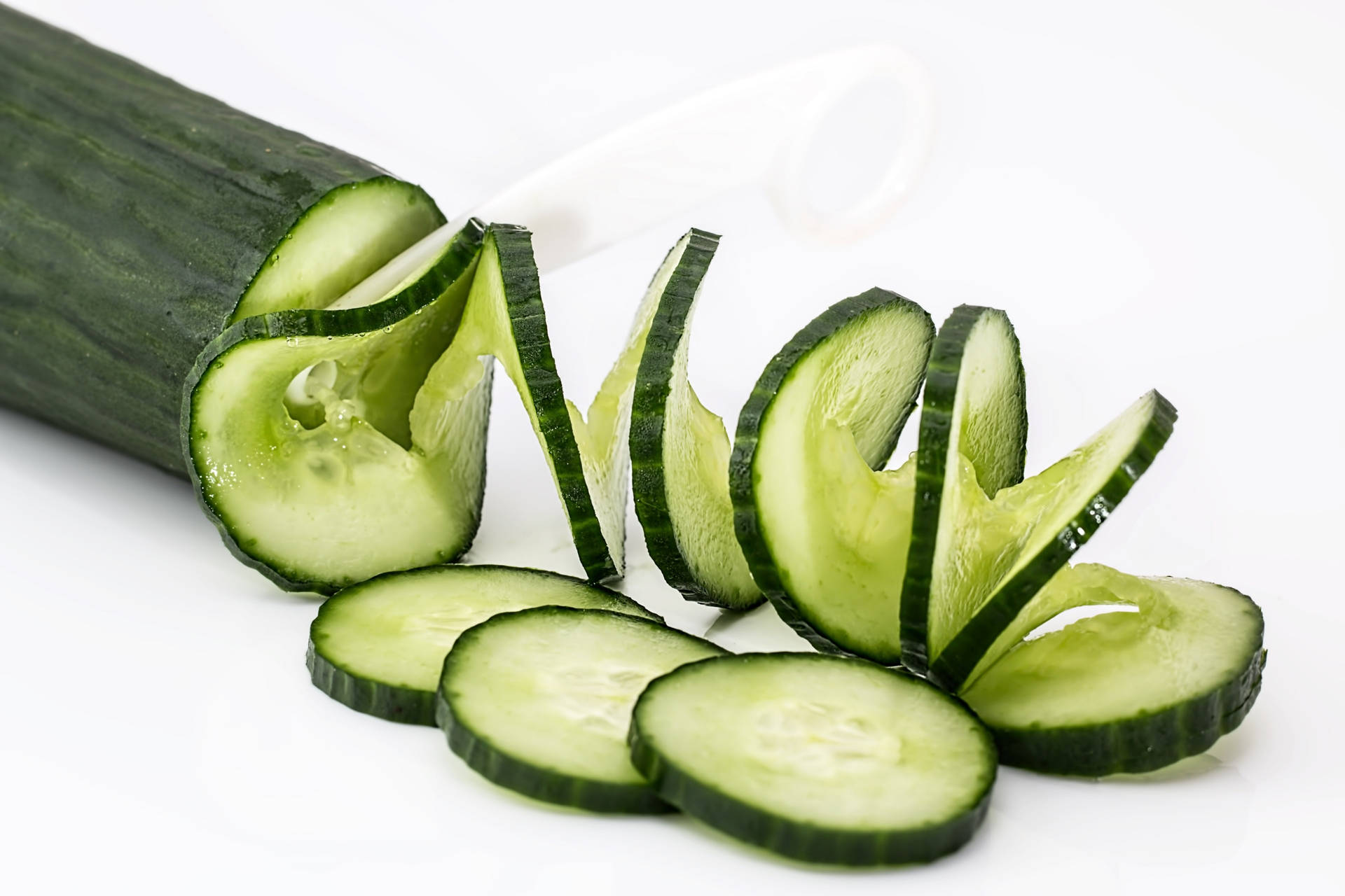 Swirly Gherkin Slices Background