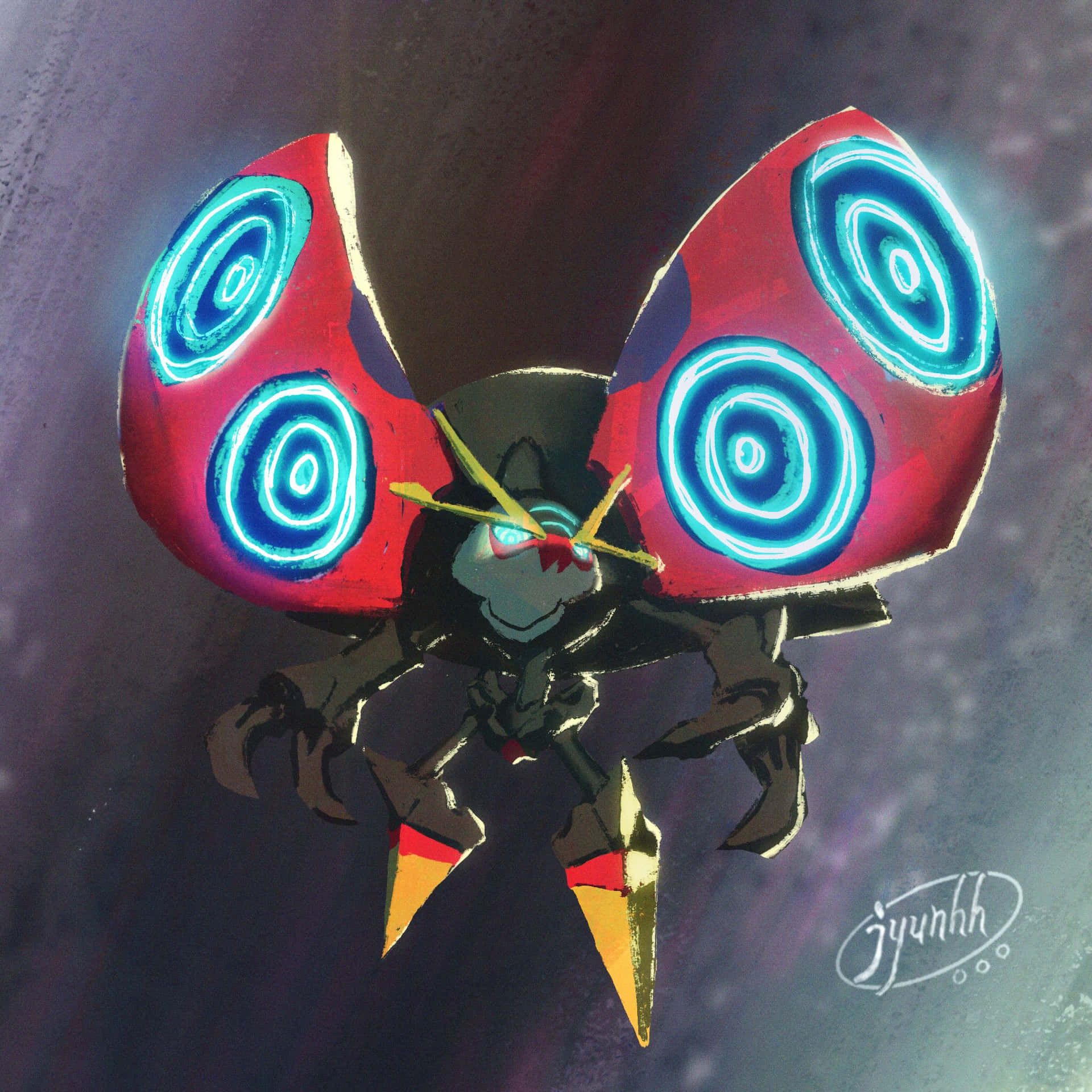 Swirly Glowing Spots Of Orbeetle Background