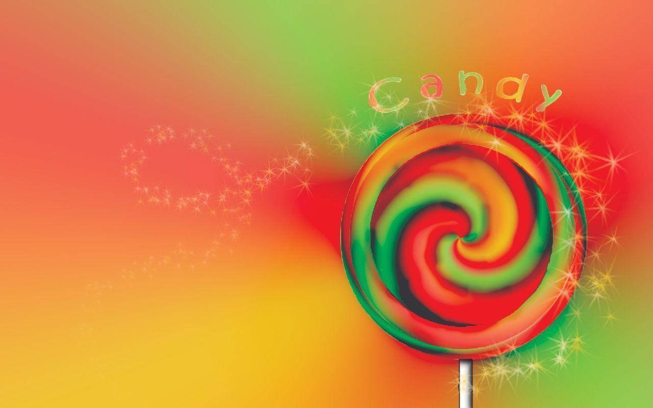 Swirly Lollipop Cute Desktop Background