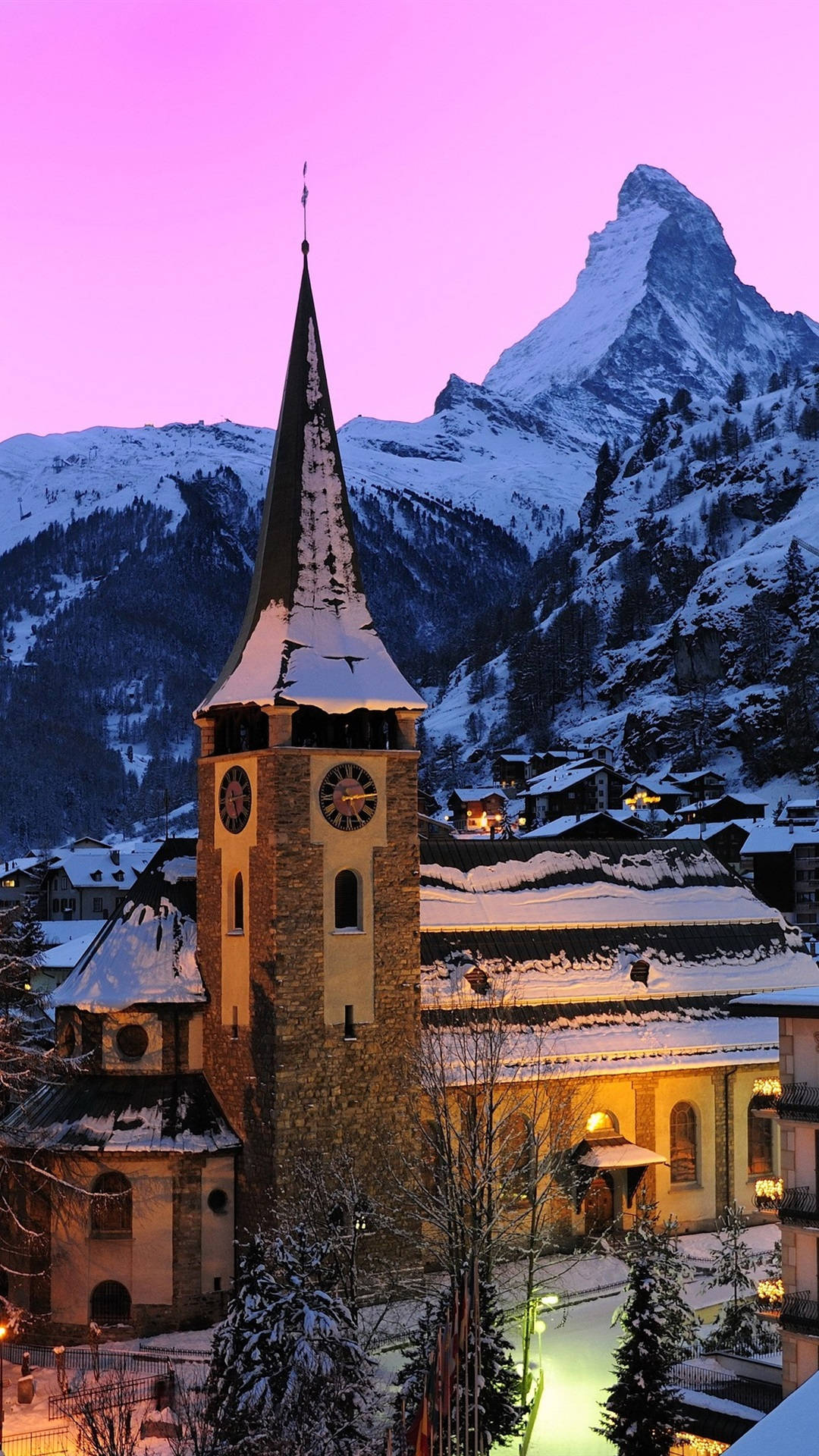 Swiss Alps Clock Tower