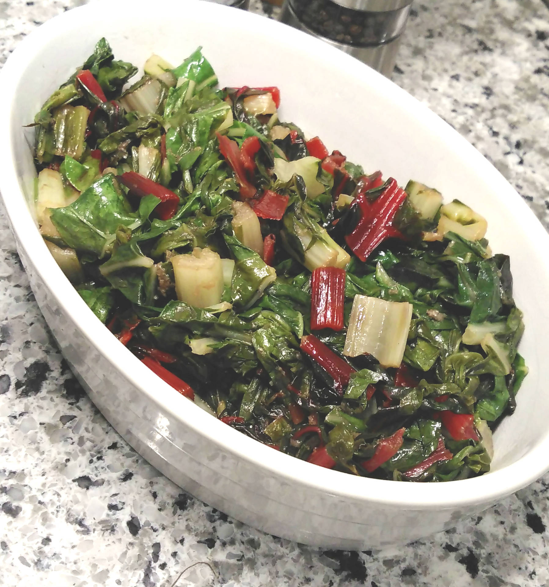 Swiss Chard Vegetable With Mustard Cream Sauce Background