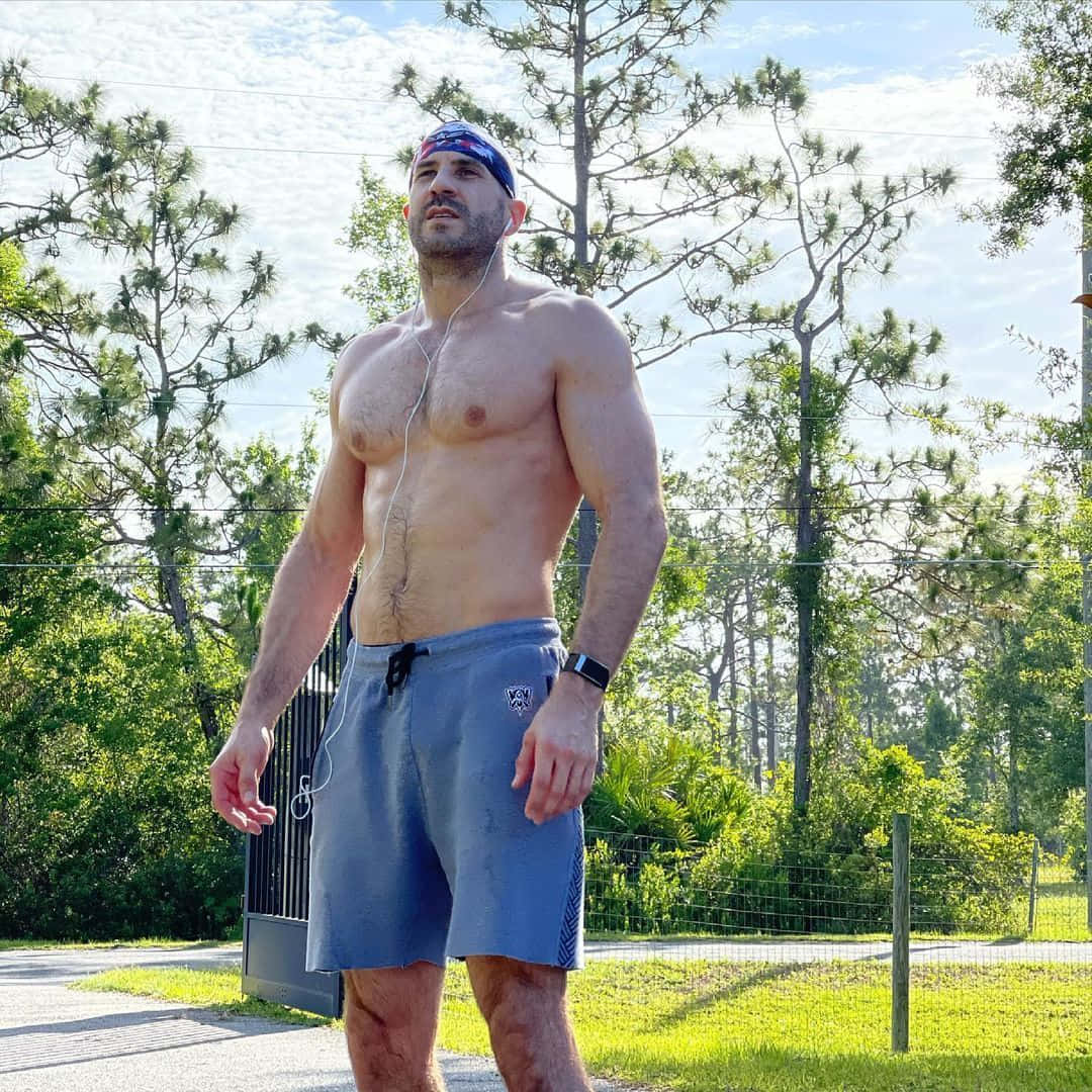 Swiss Professional Wrestler Claudio Castagnoli Morning Run Shot Background