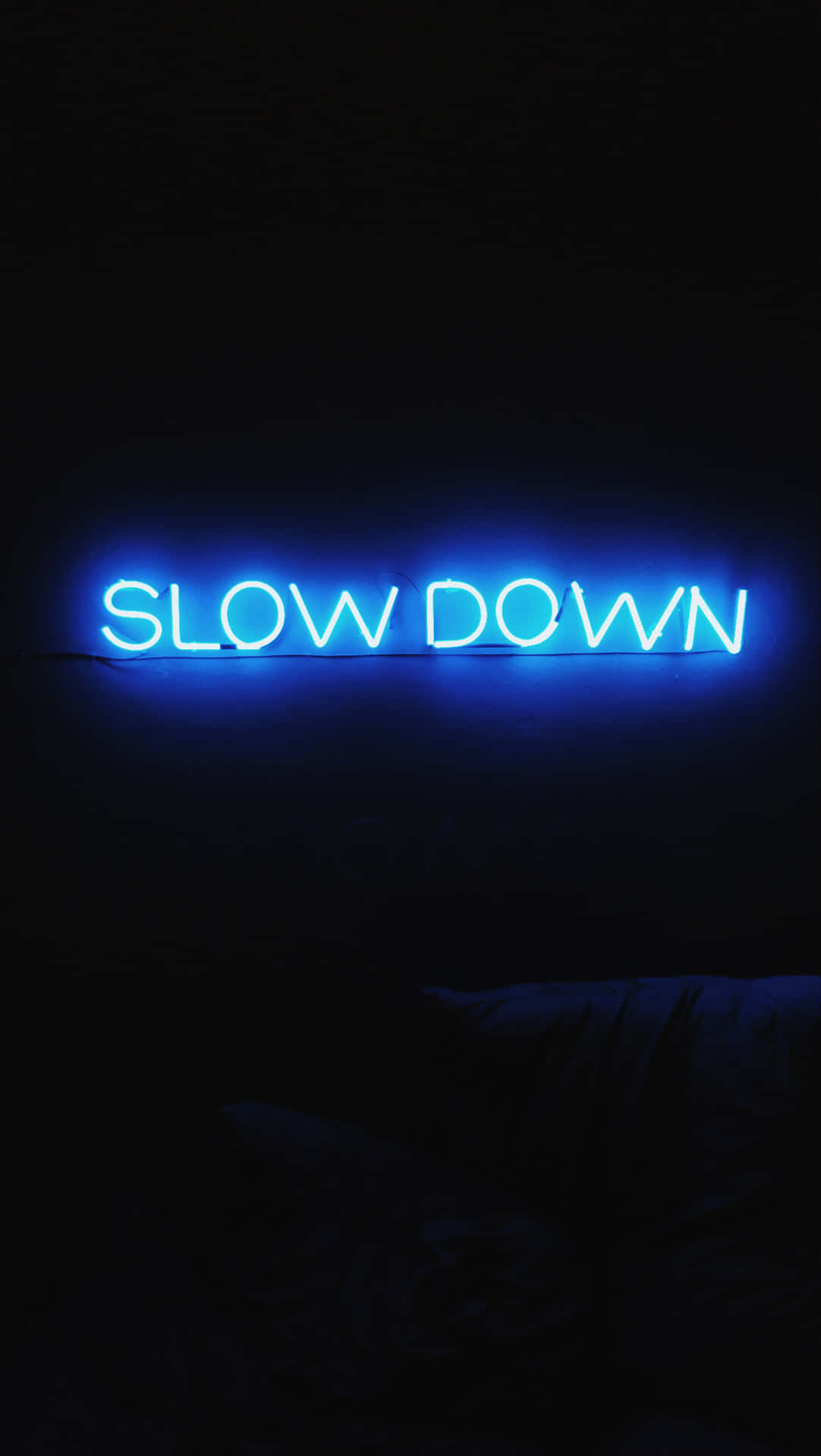 Switch On The Blue Neon Lights Background
