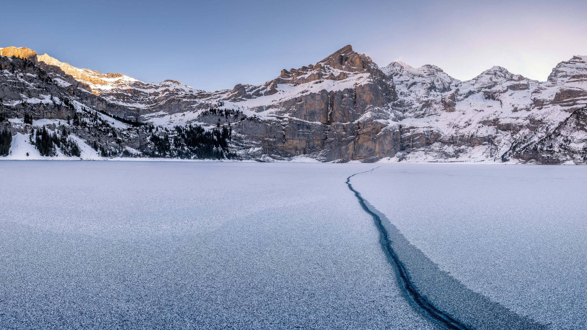 Switzerland Mountains Cold Snow Background