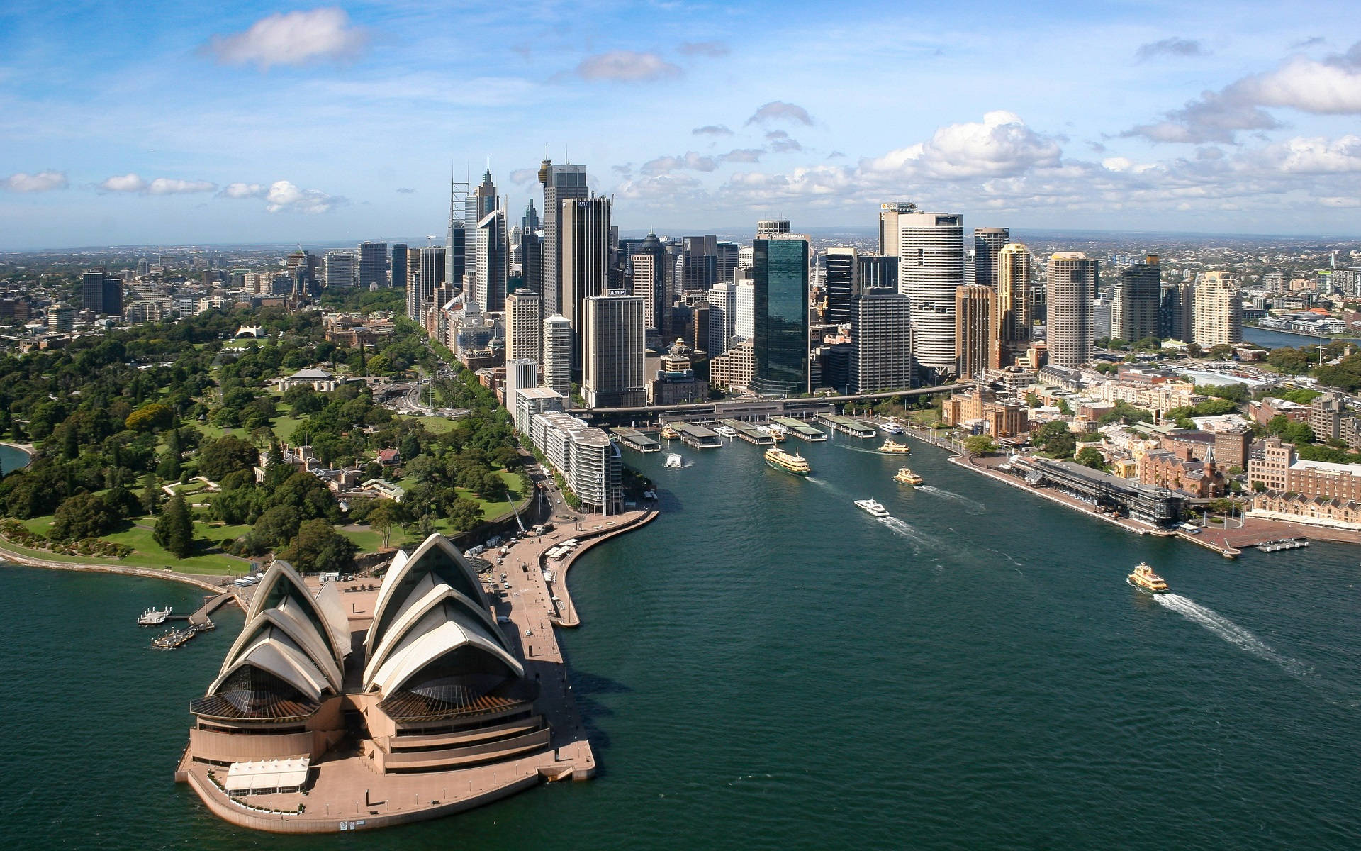 Sydney Opera House High Rise Skyscrapers Background