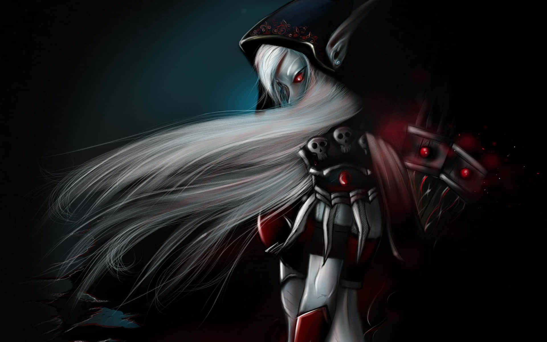 Sylvanas Windrunner Silver Hair Background