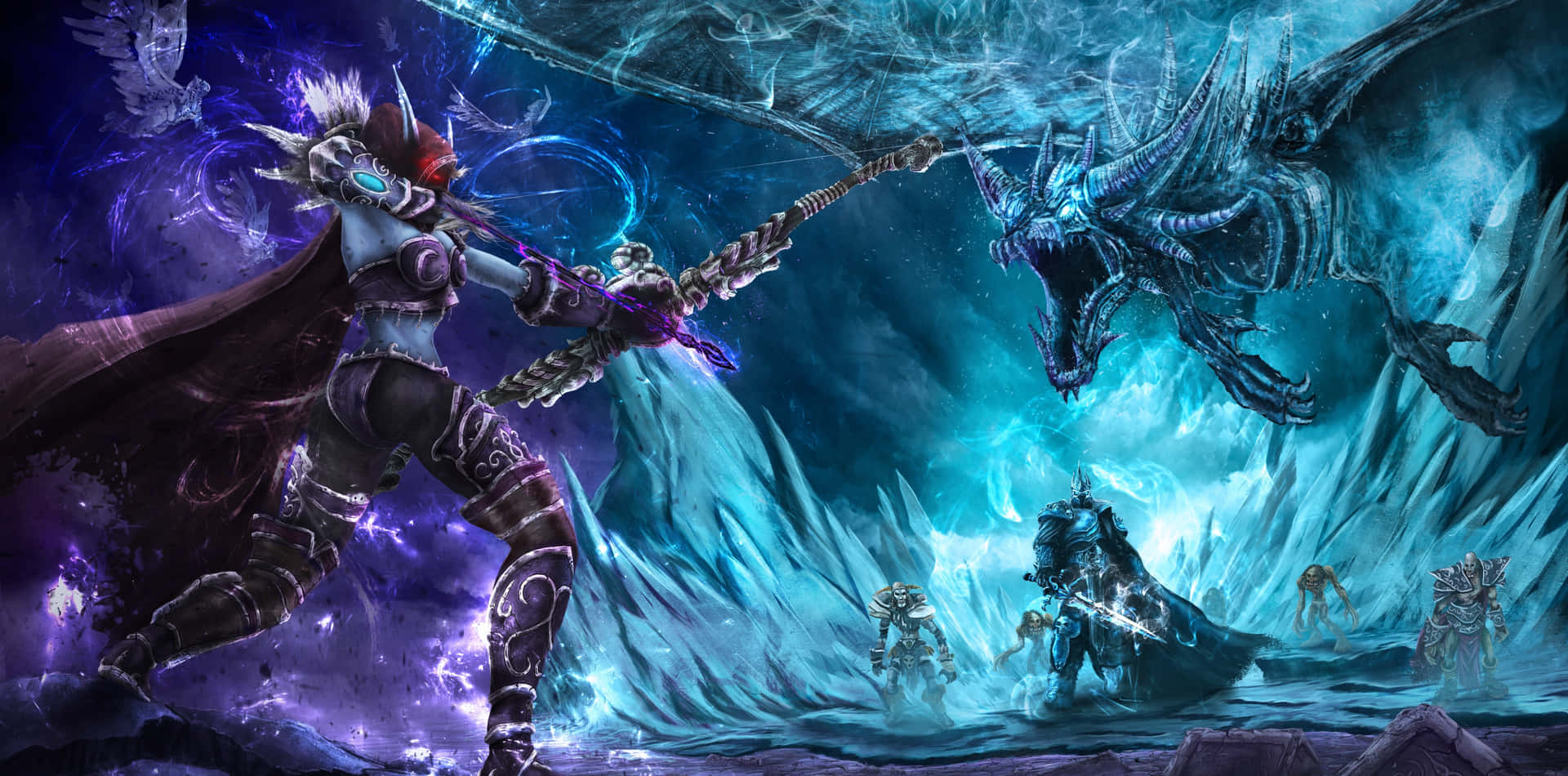 Sylvanas Windrunner Vs The Lich King Background