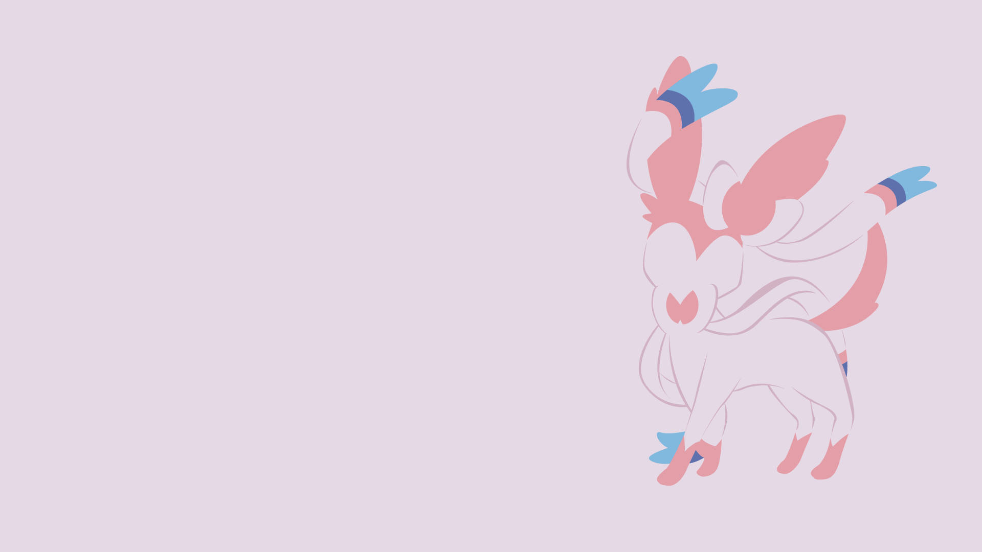 Sylveon, A Fairy-type Pokemon With A Powerful Caring Aura Background