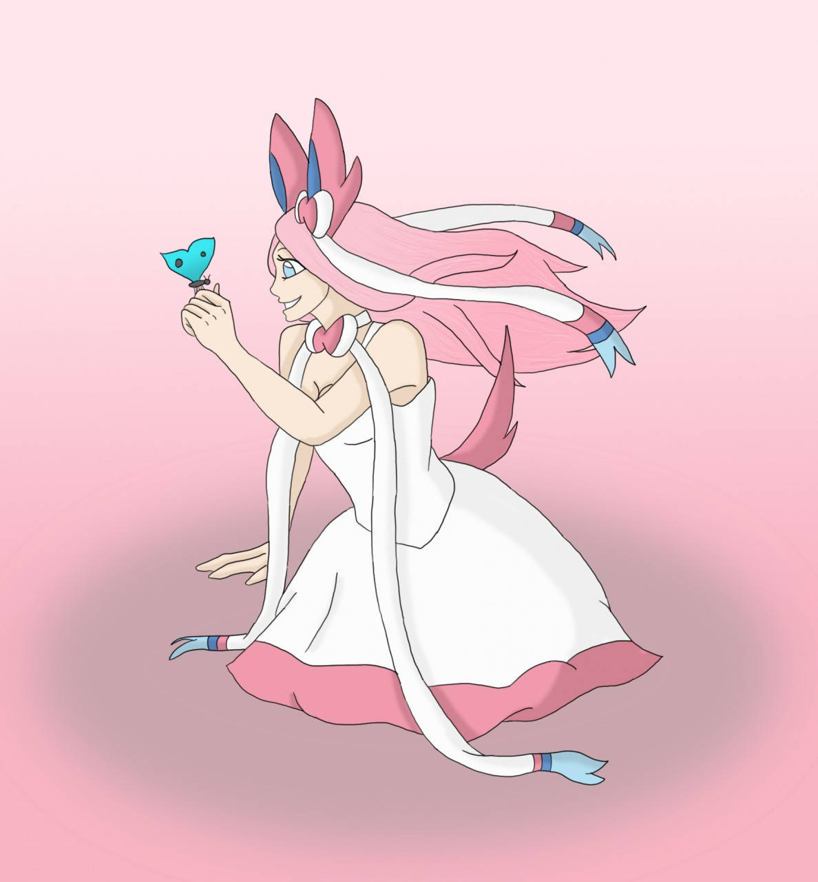 Sylveon Eevee Evolutions Human Background