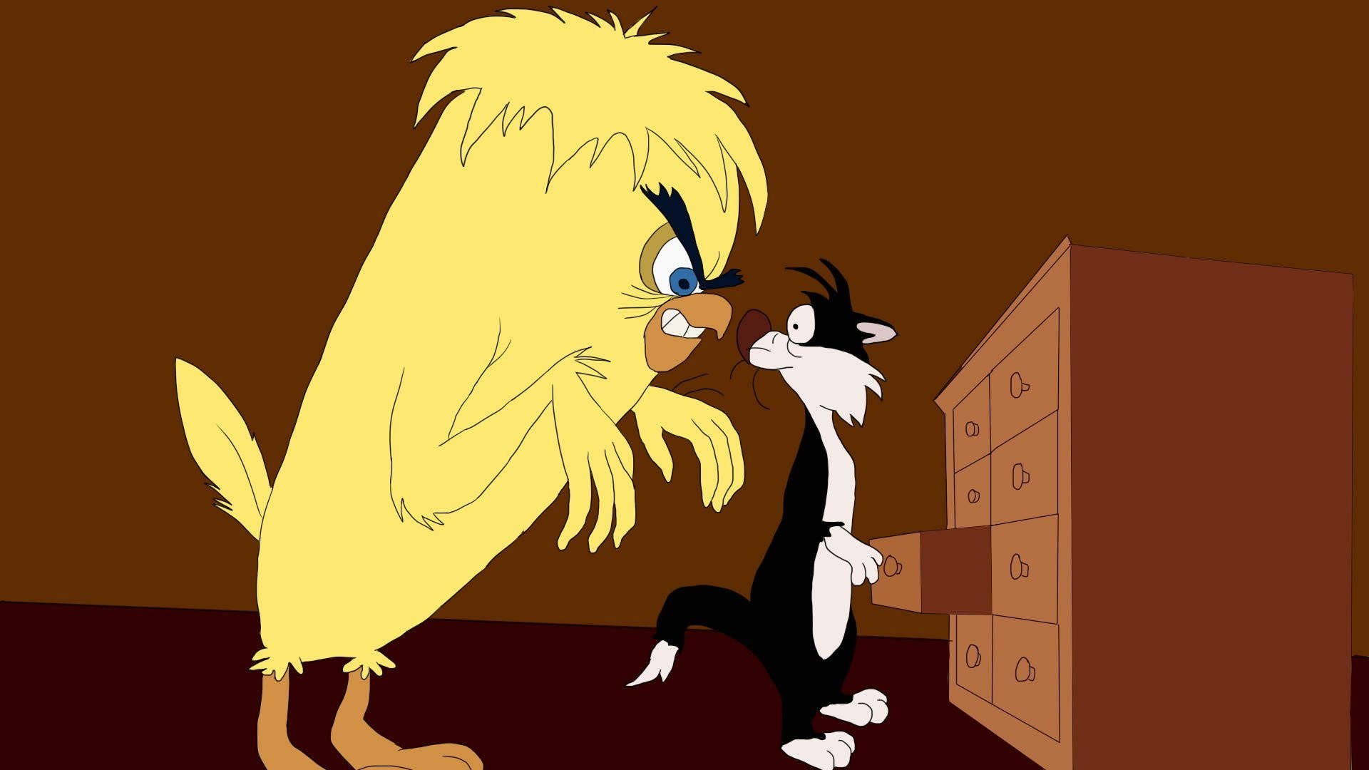 Sylvester And Monster Tweety Background
