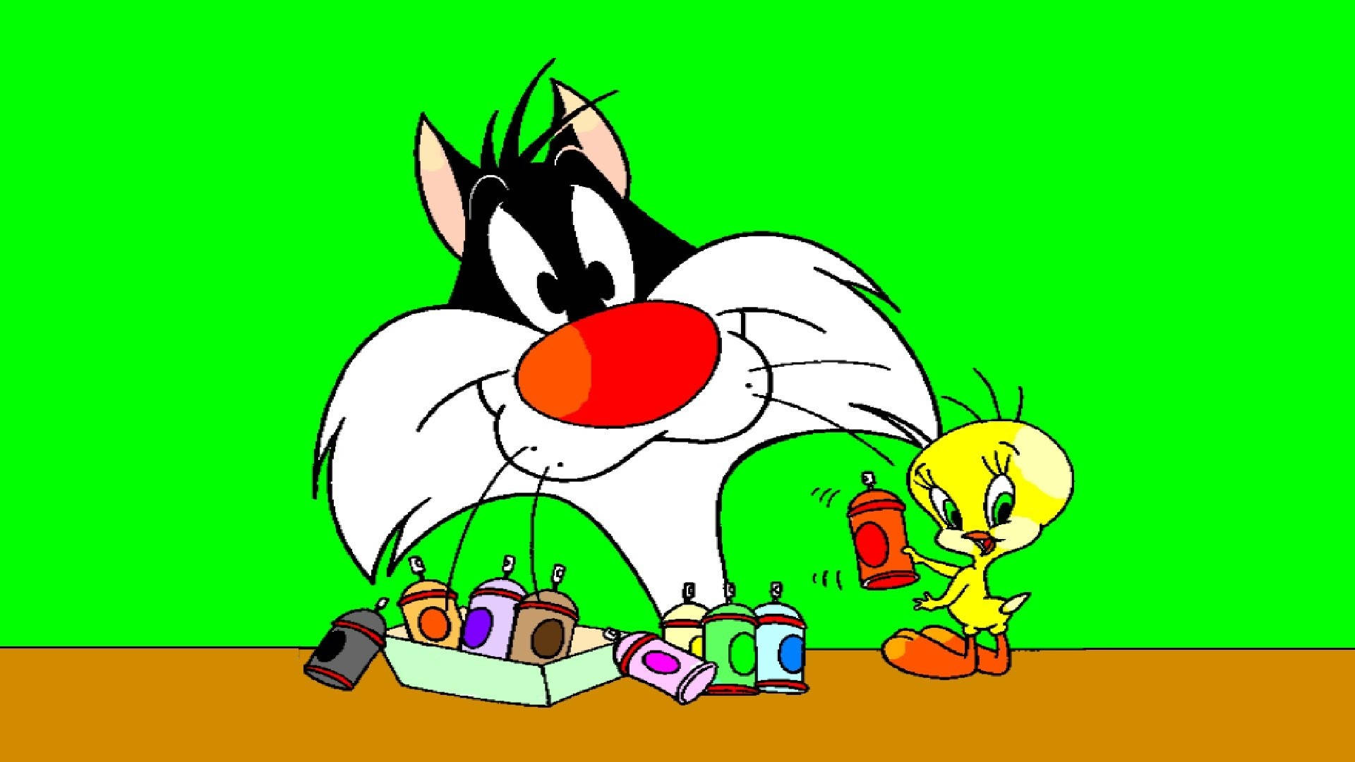 Sylvester And Tweety Vector Artwork Background