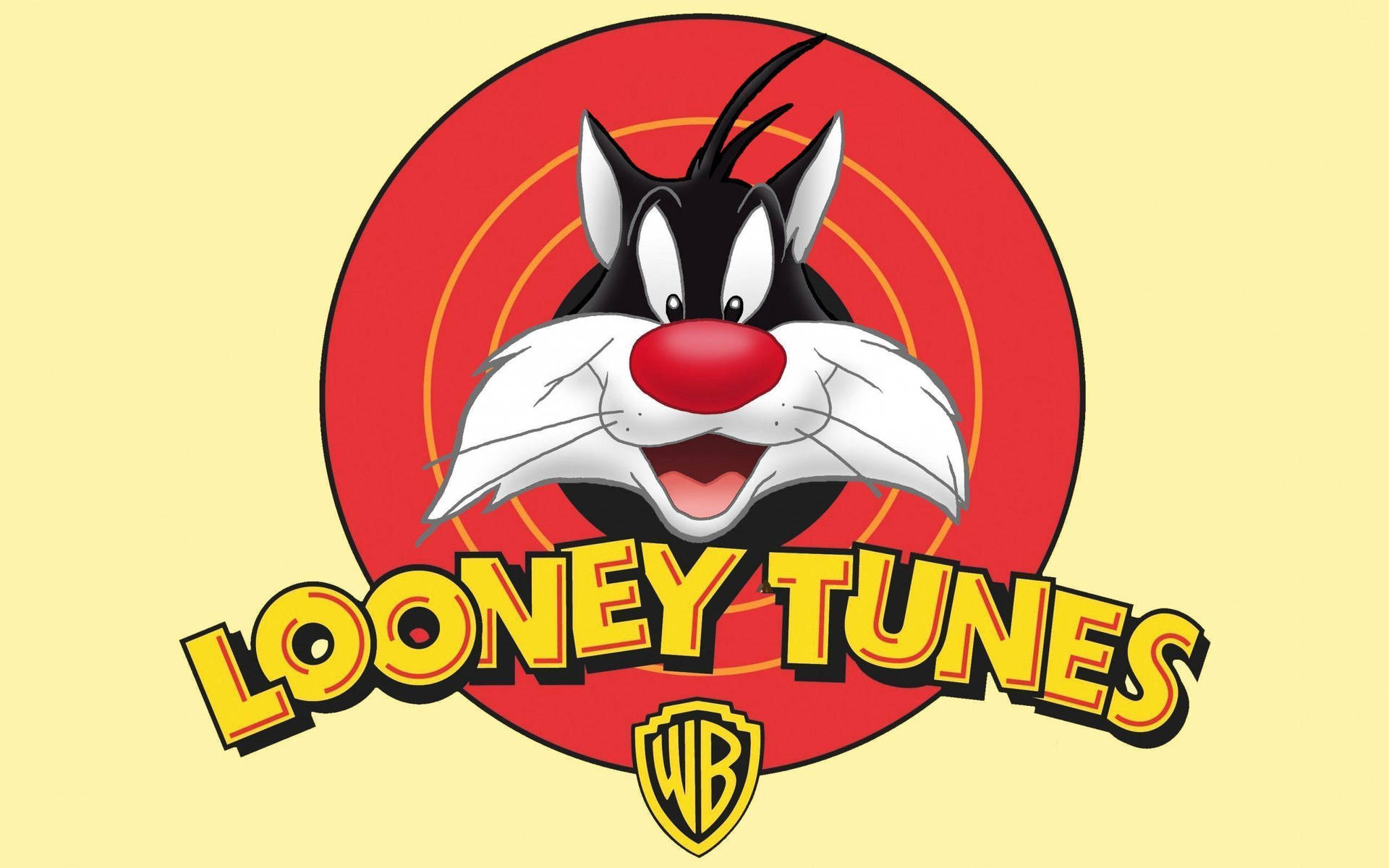 Sylvester On Looney Tunes Logo Background