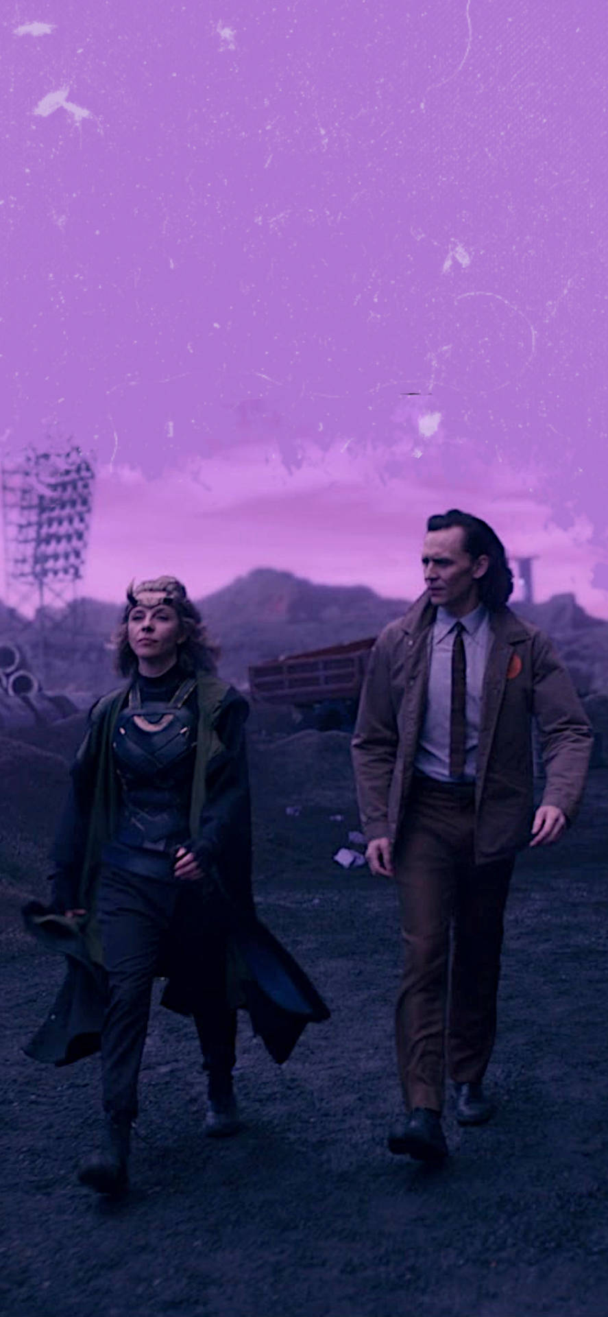 Sylvie And Loki Aesthetic Purple Sky Background