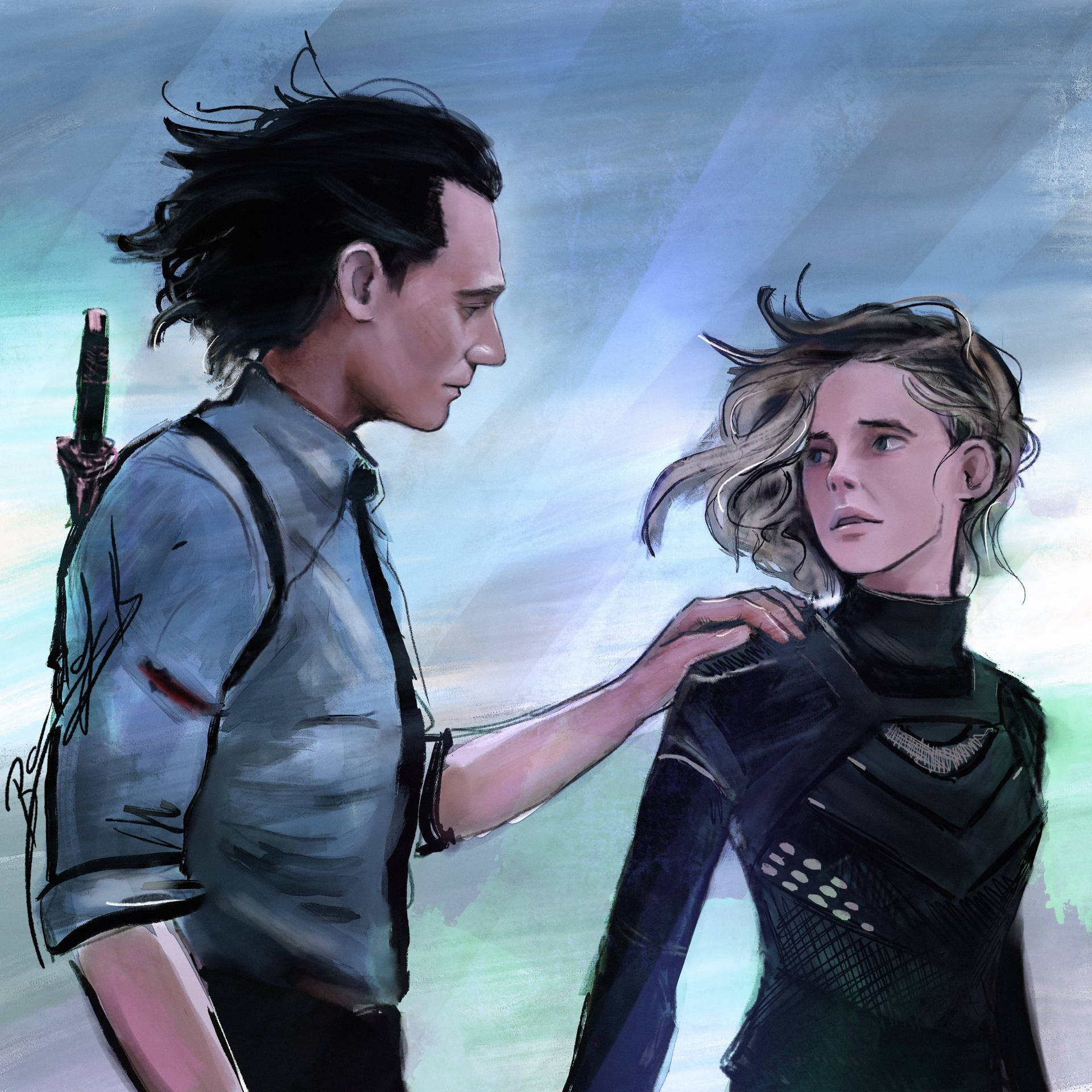 Sylvie And Loki Artwork Background