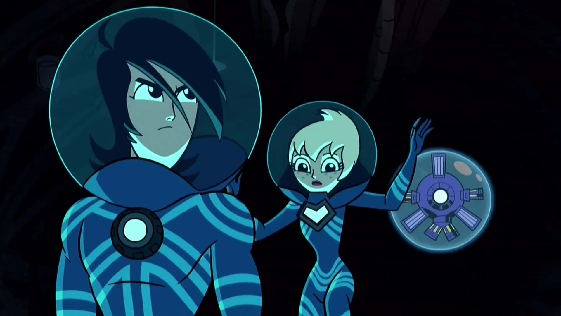 Sym Bionic Titan Charactersin Space Suits Background