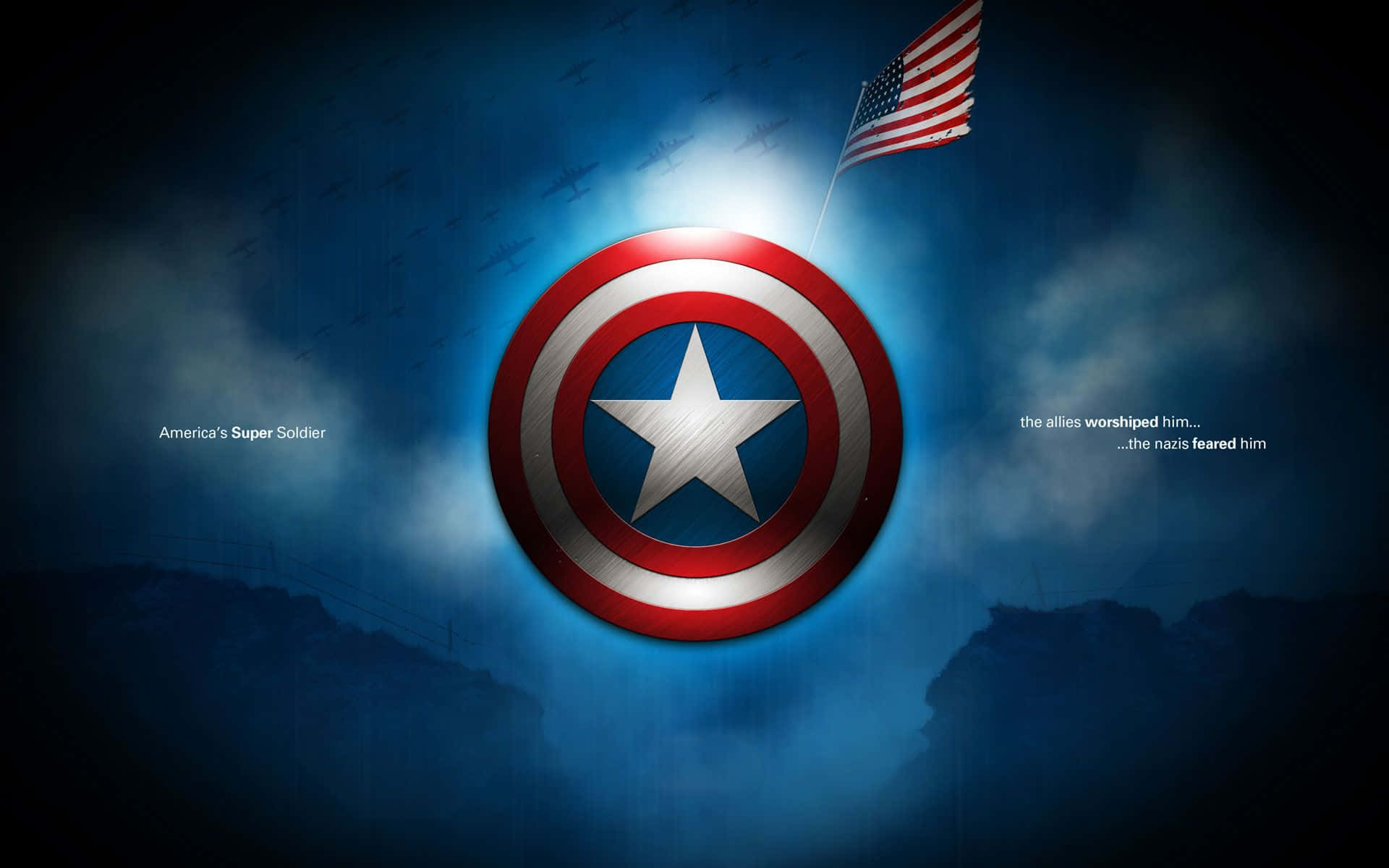 Symbol Of Strength — Captain America Logo Background