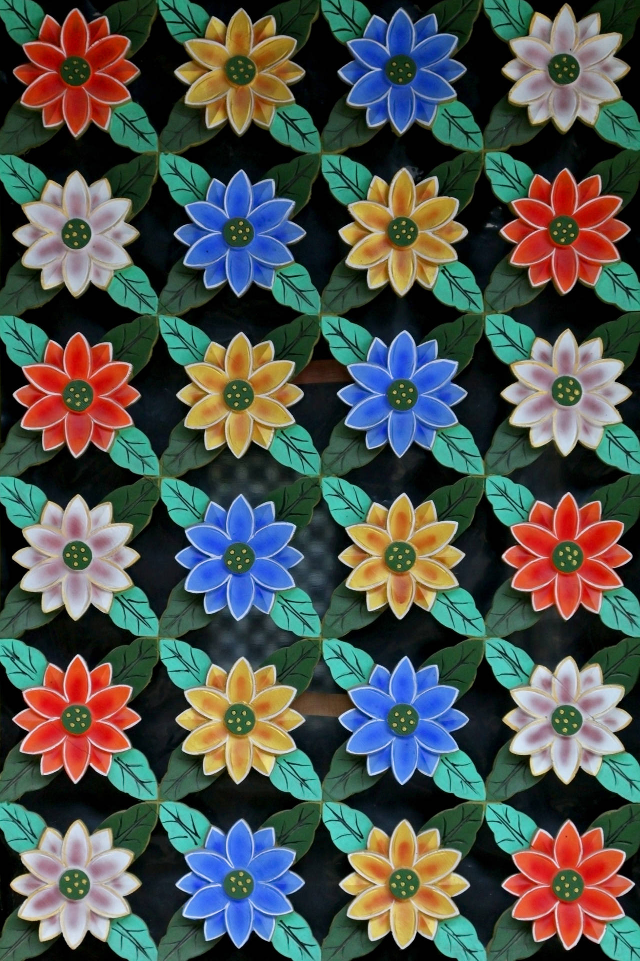 Symmetrical Floral Pattern Background