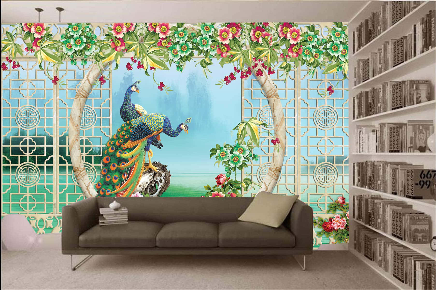 Synthetic Floral Wall