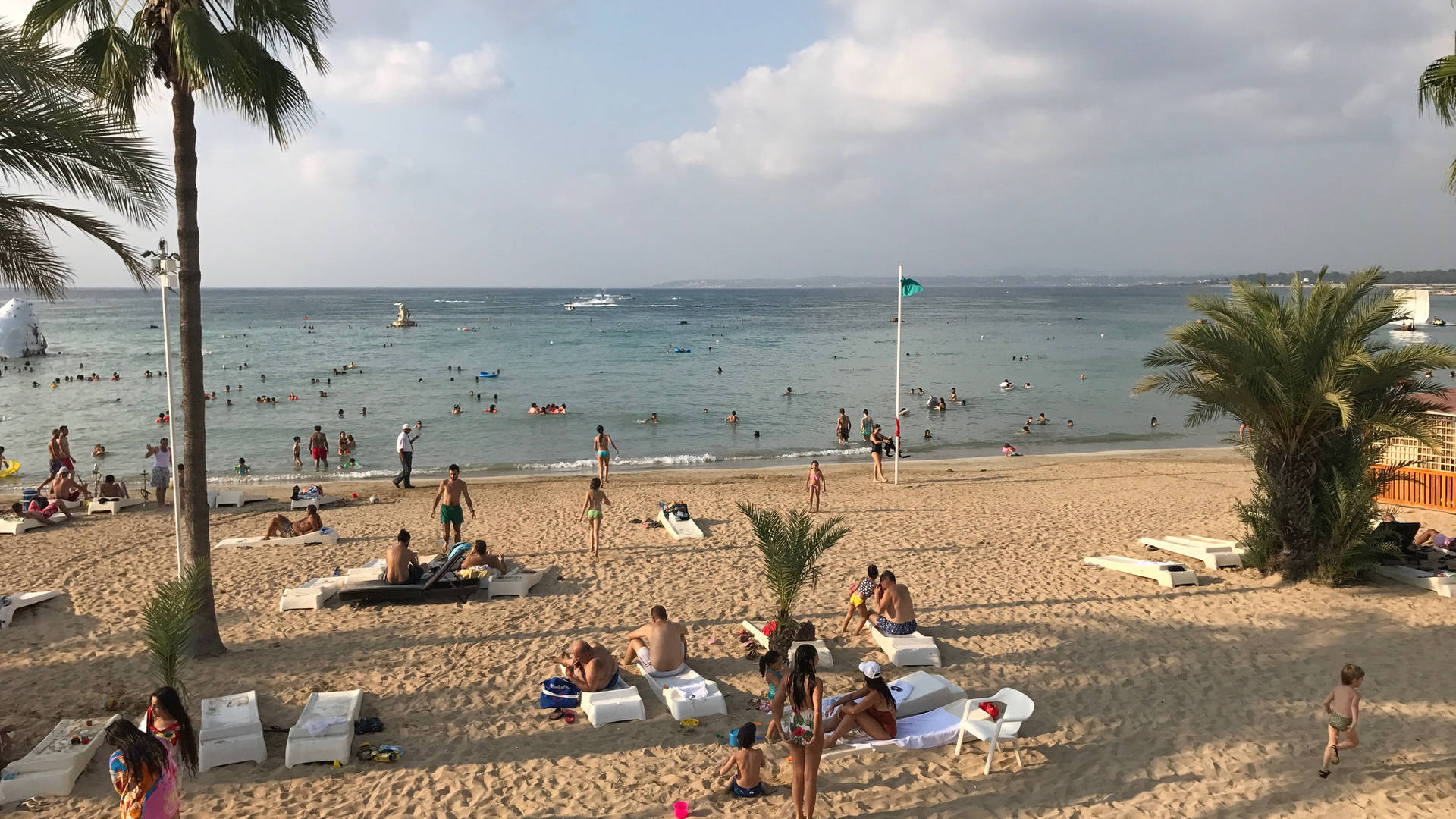 Syria Blue Beach Background