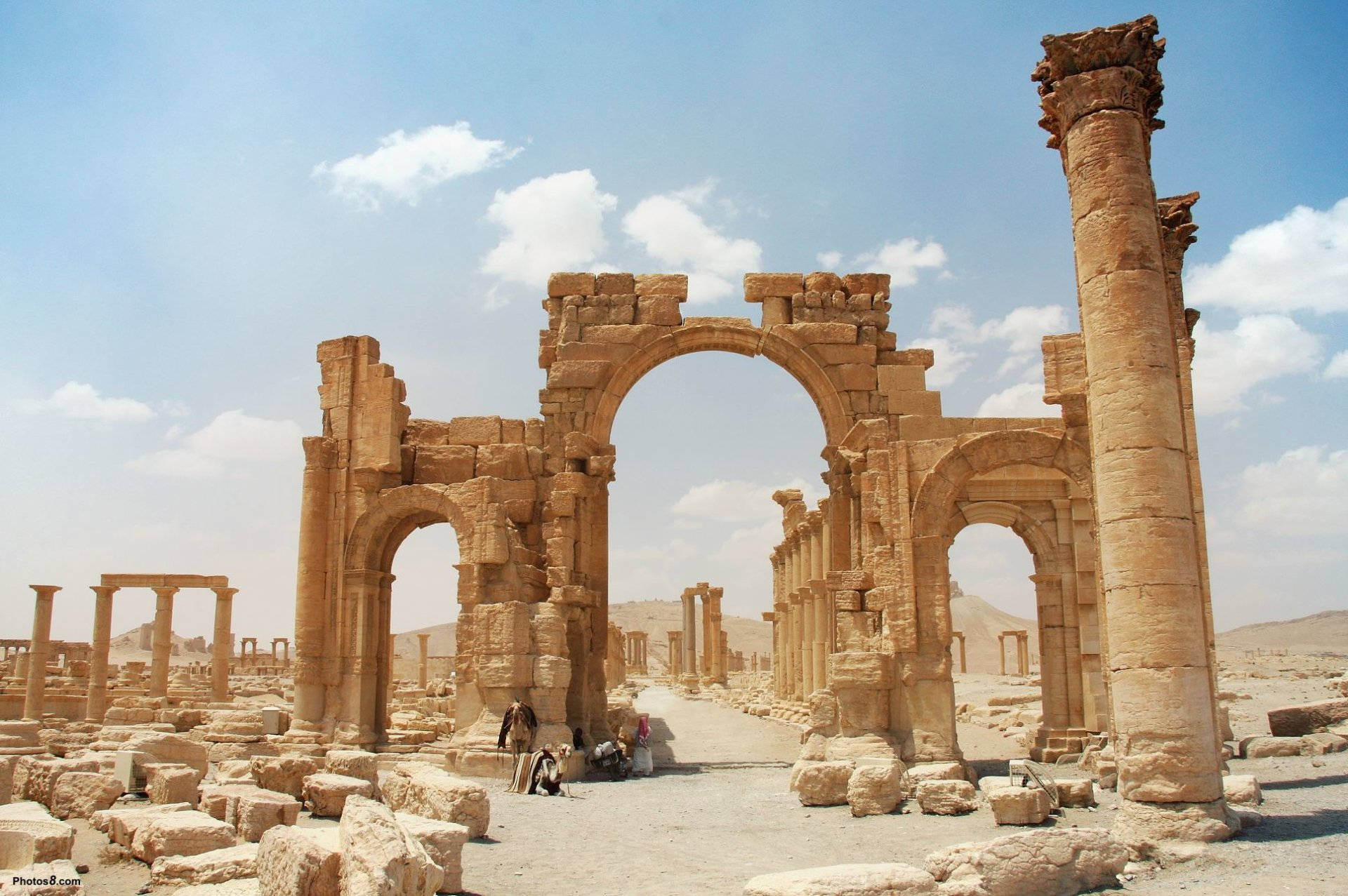 Syria Ruins Of Bosra Background