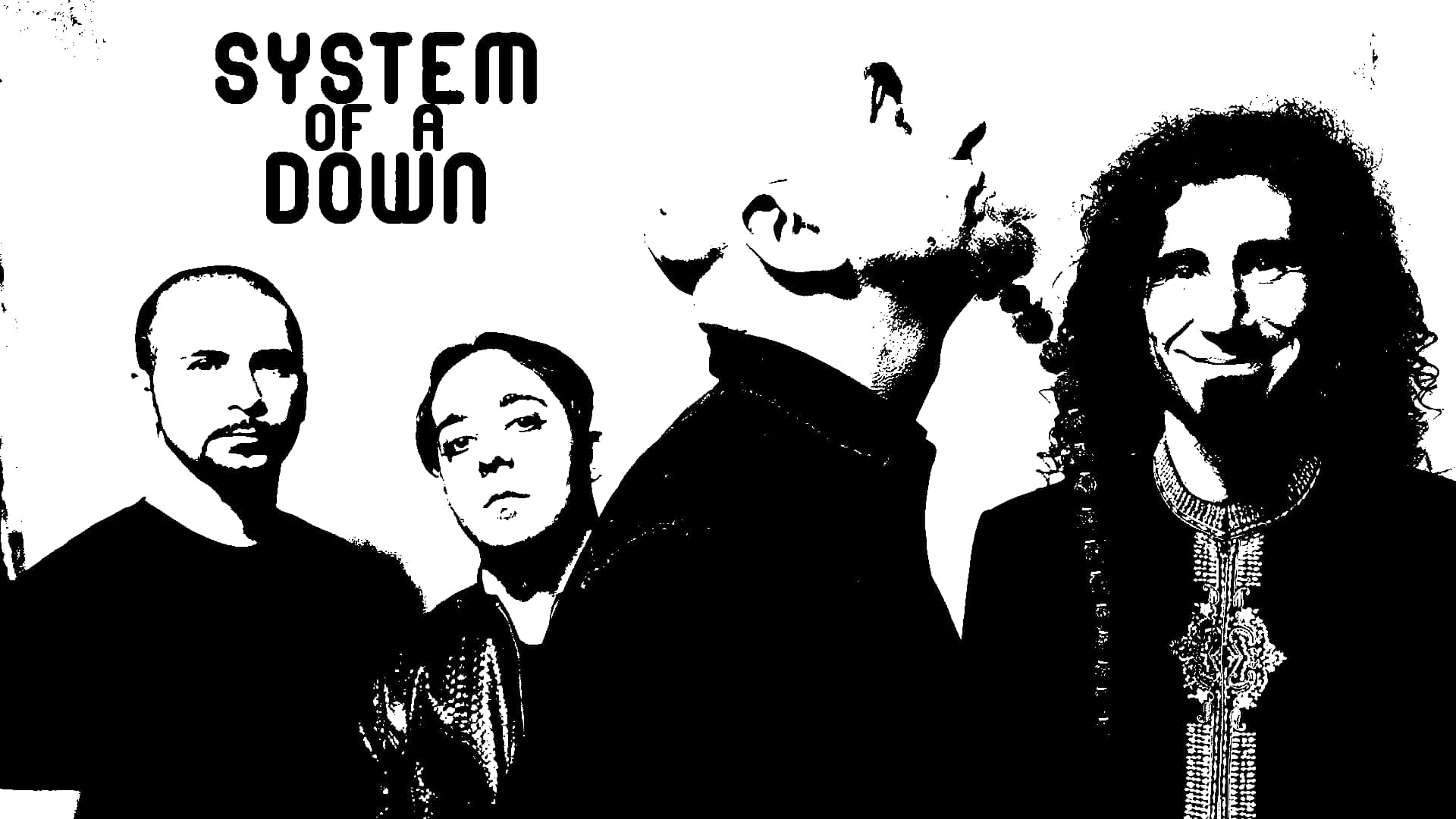 Systemofa Down Band Portrait Background