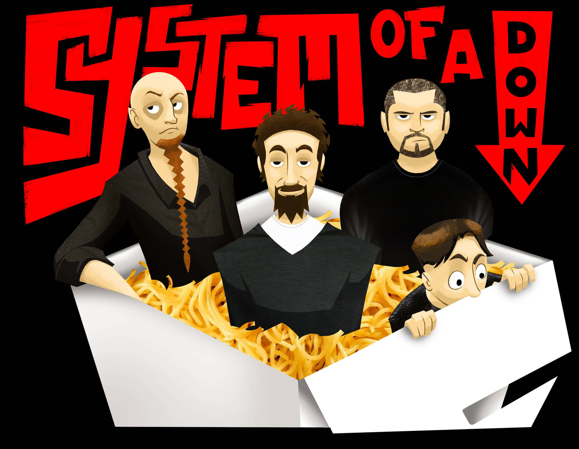 Systemofa Down Cartoon Band