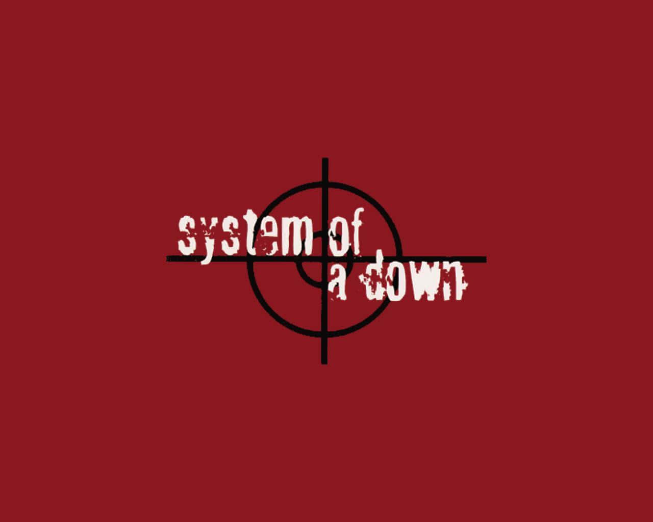 Systemofa Down Logo Red Background Background