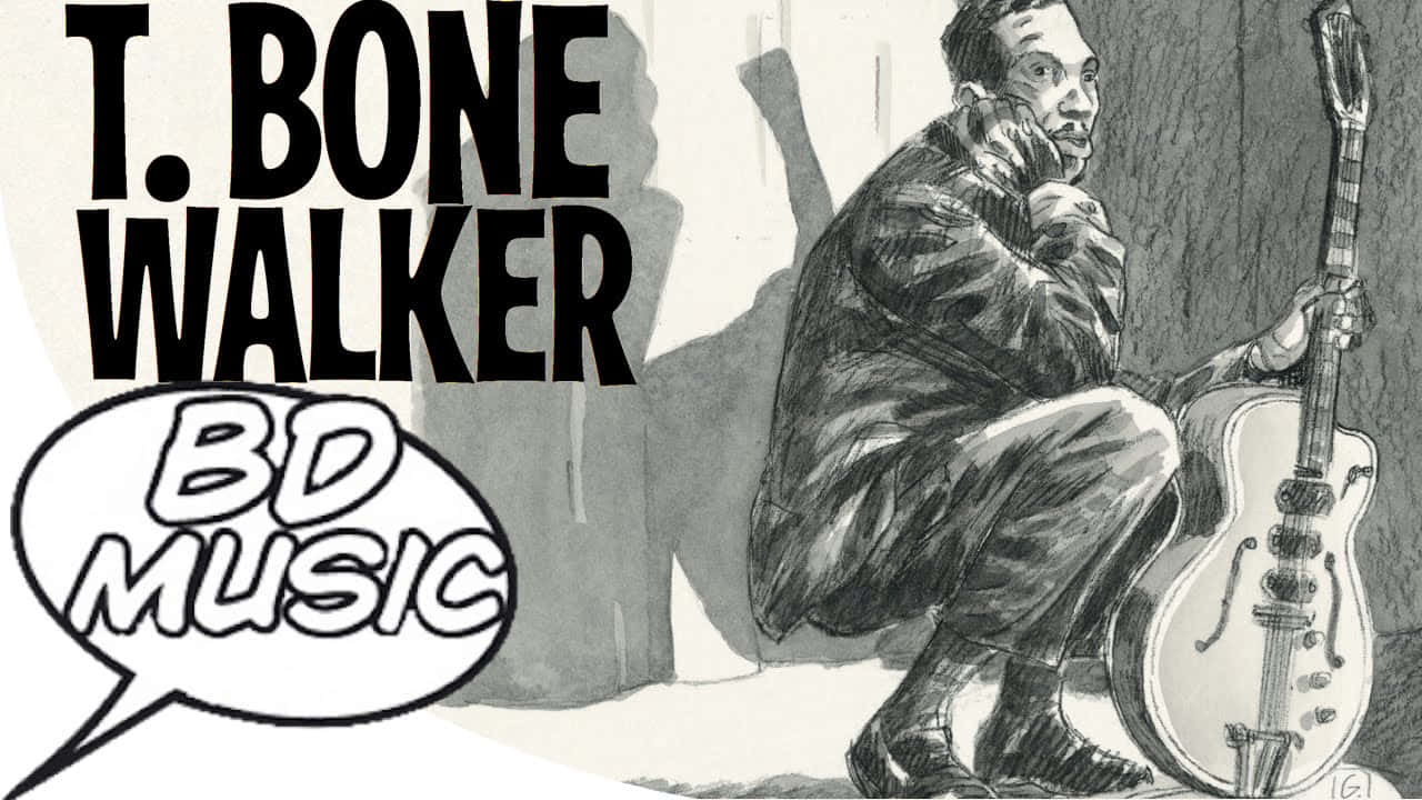 T Bone Walker - Iconic Picture From His Bd Music Album Background