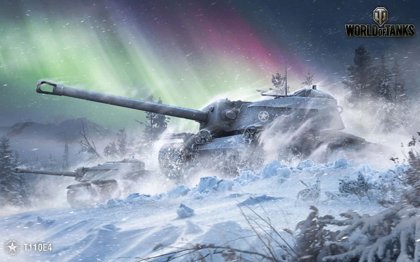 T110e4 In Snow 1440x900 Tanks Background