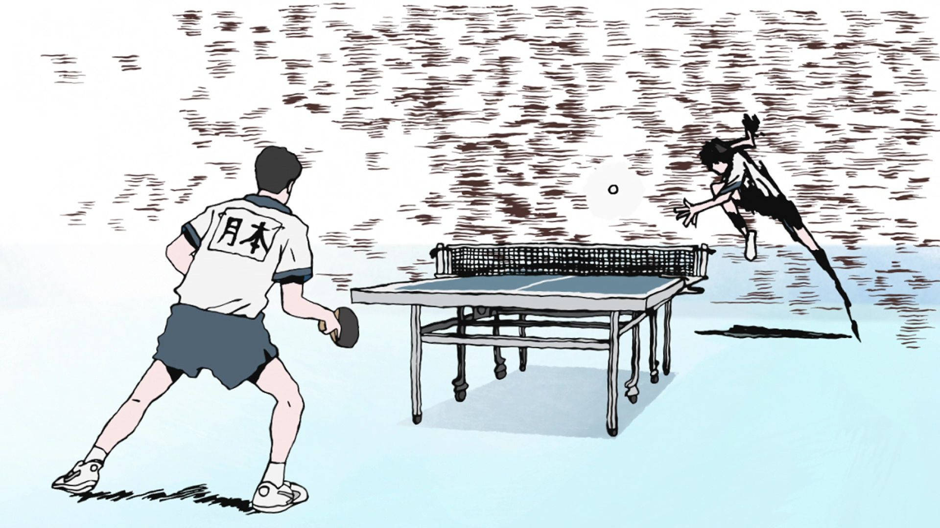 Table Tennis In Anime Background