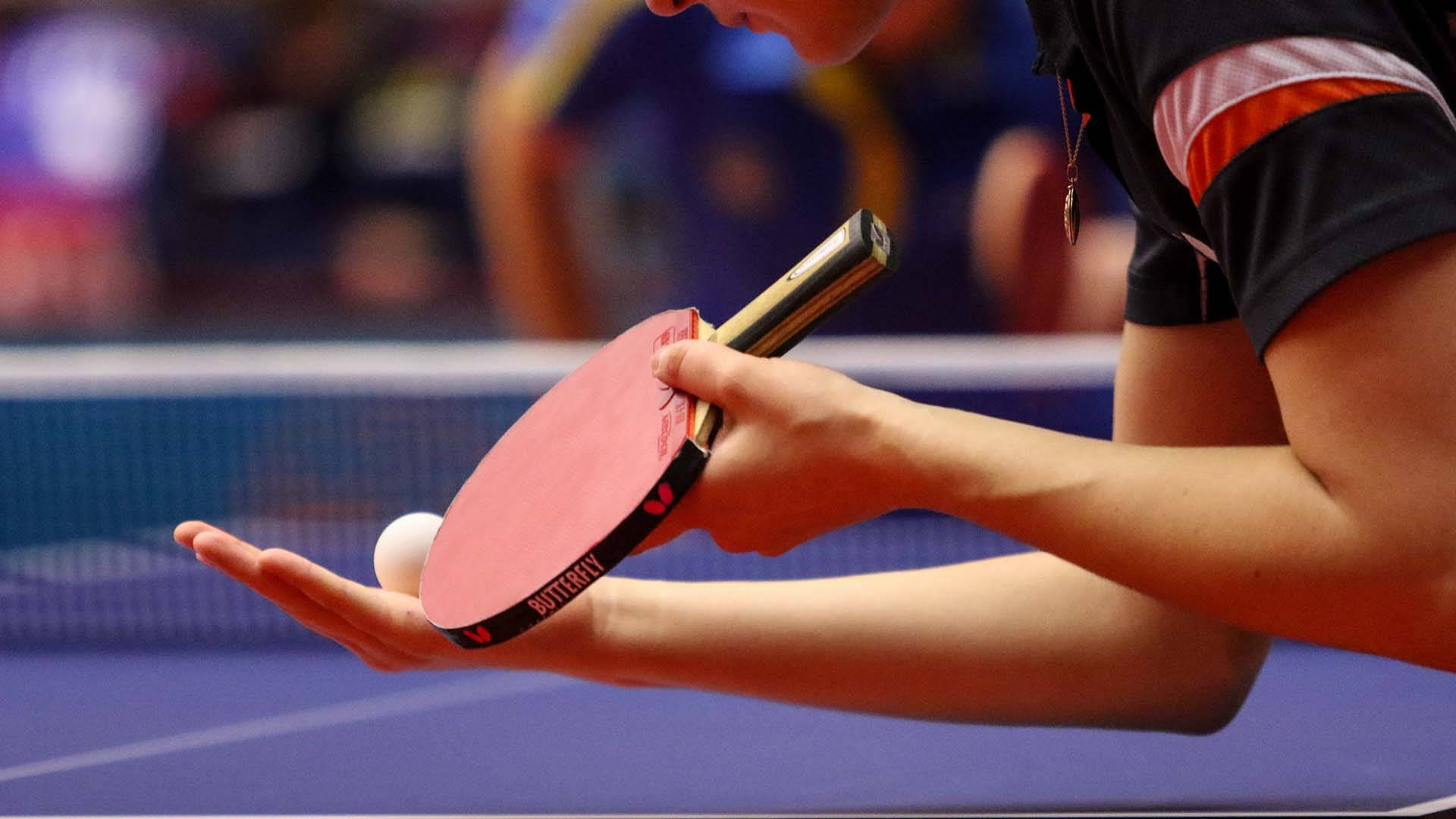 Table Tennis Service Stance Background