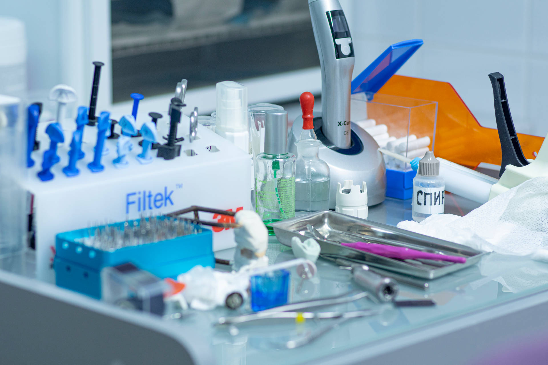 Table With Dentistry Tools