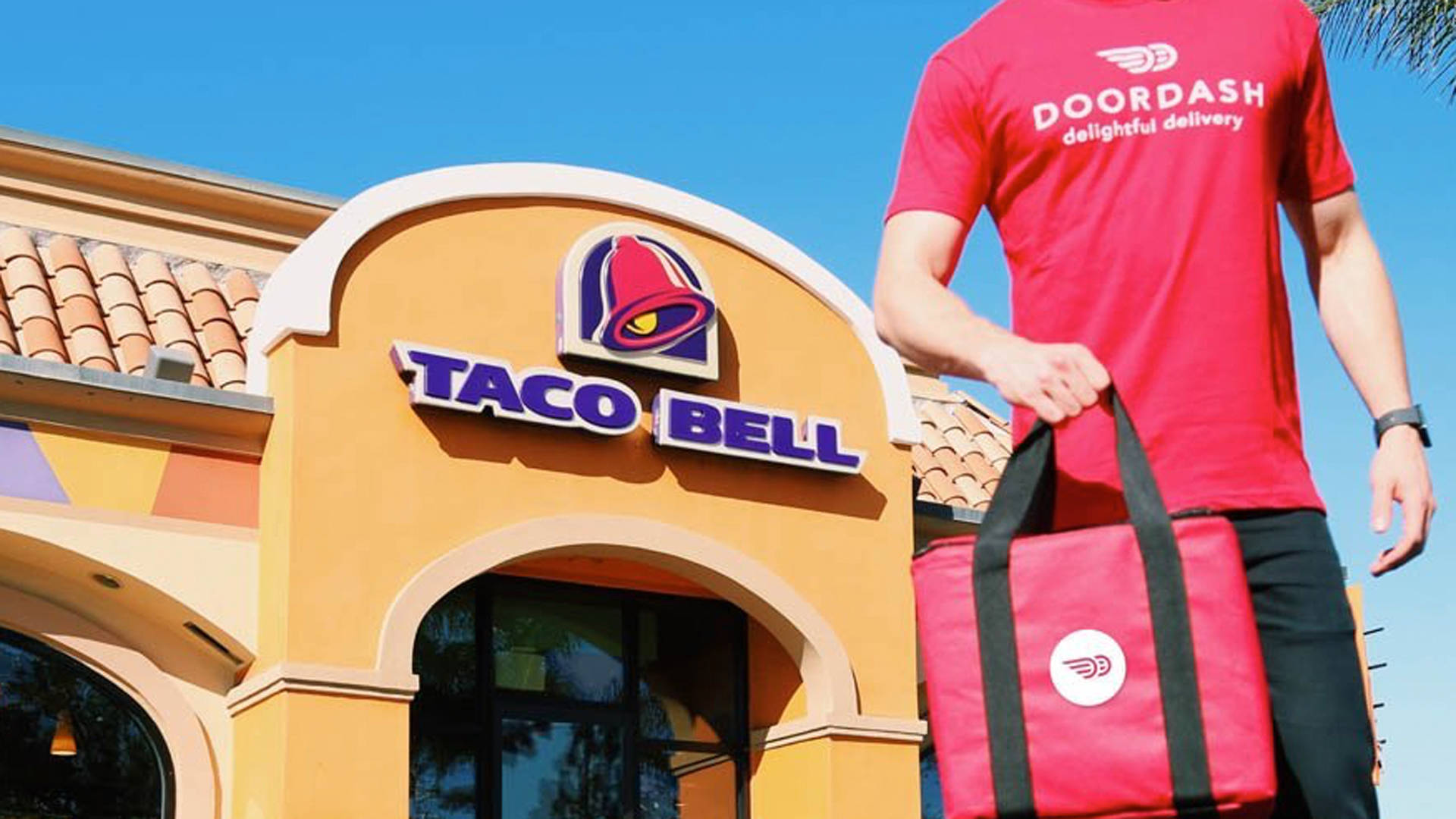 Taco Bell And Door Dash Delivery Background
