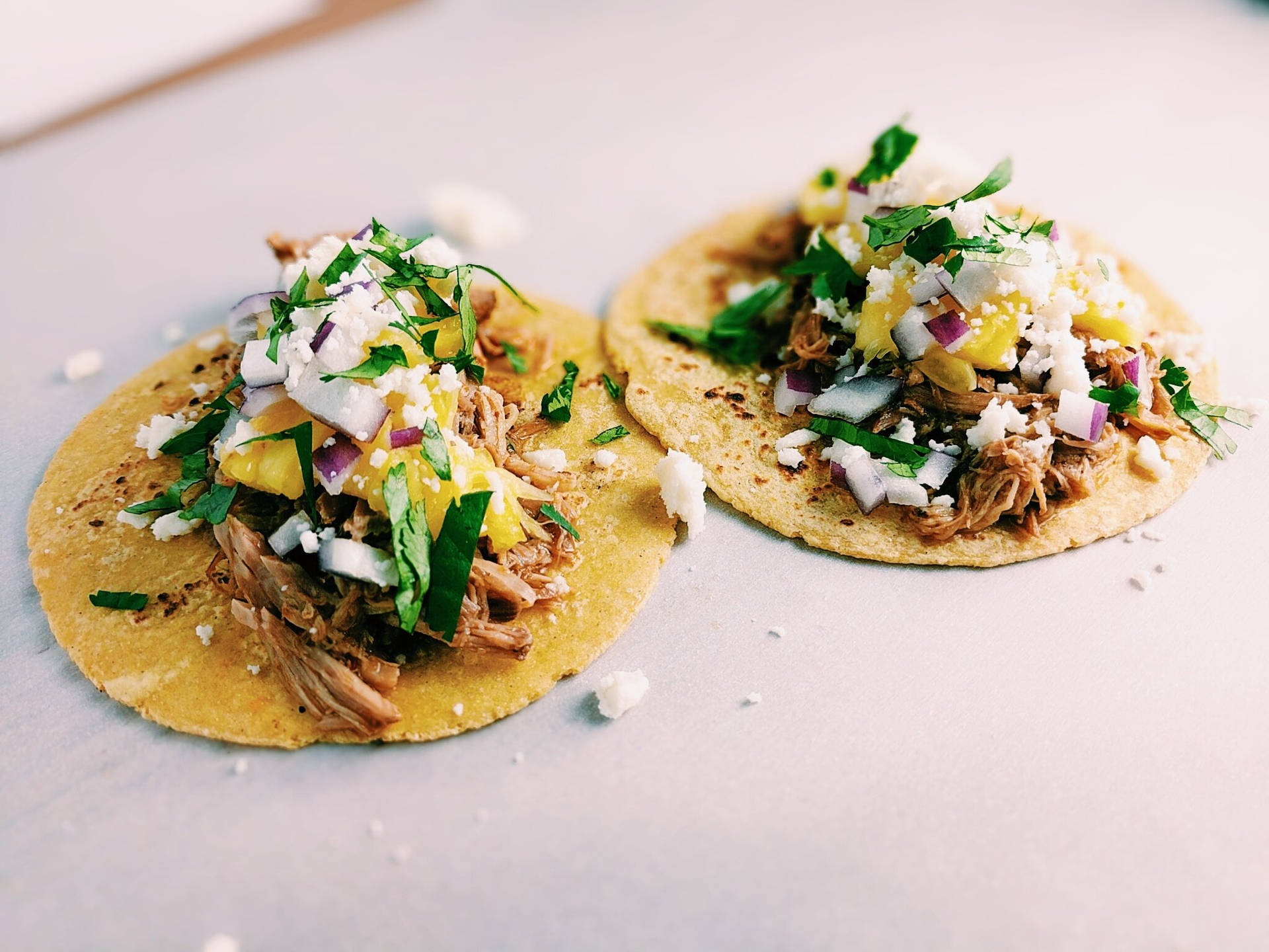 Tacos Al Pastor Colorful Mexican Dish