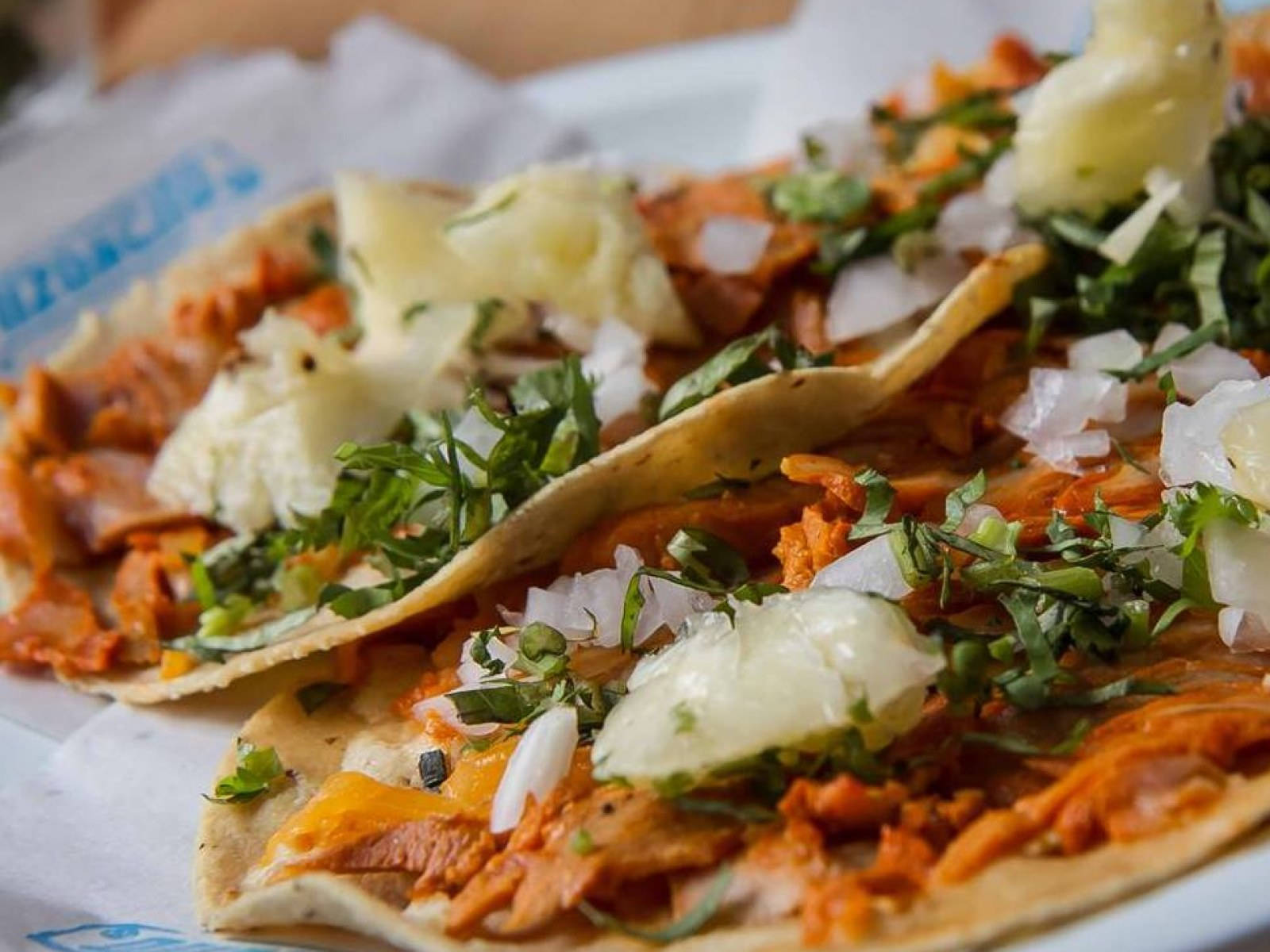 Tacos Al Pastor Con Carne Background