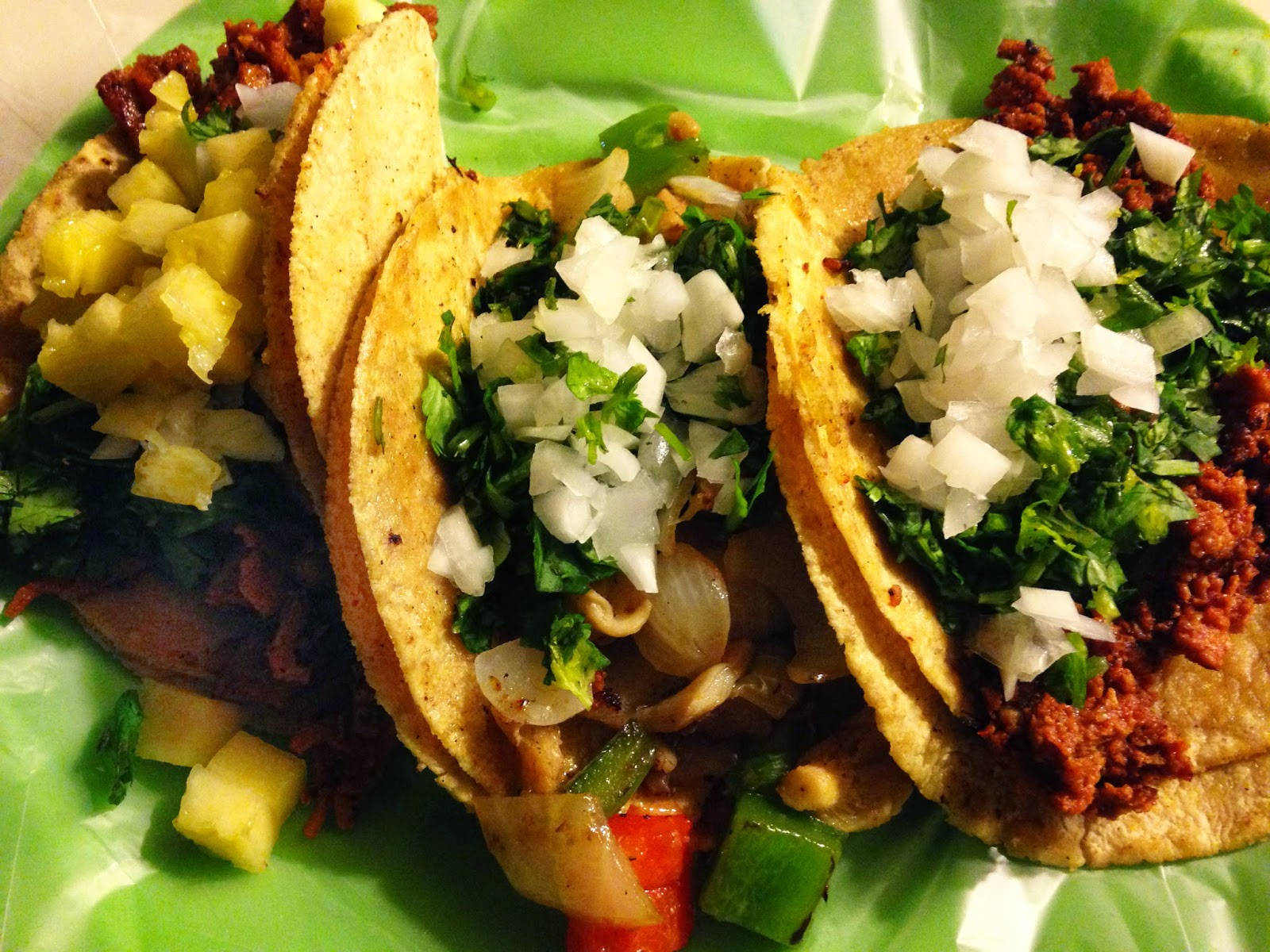 Tacos Al Pastor Traditional Mexican Dish Background